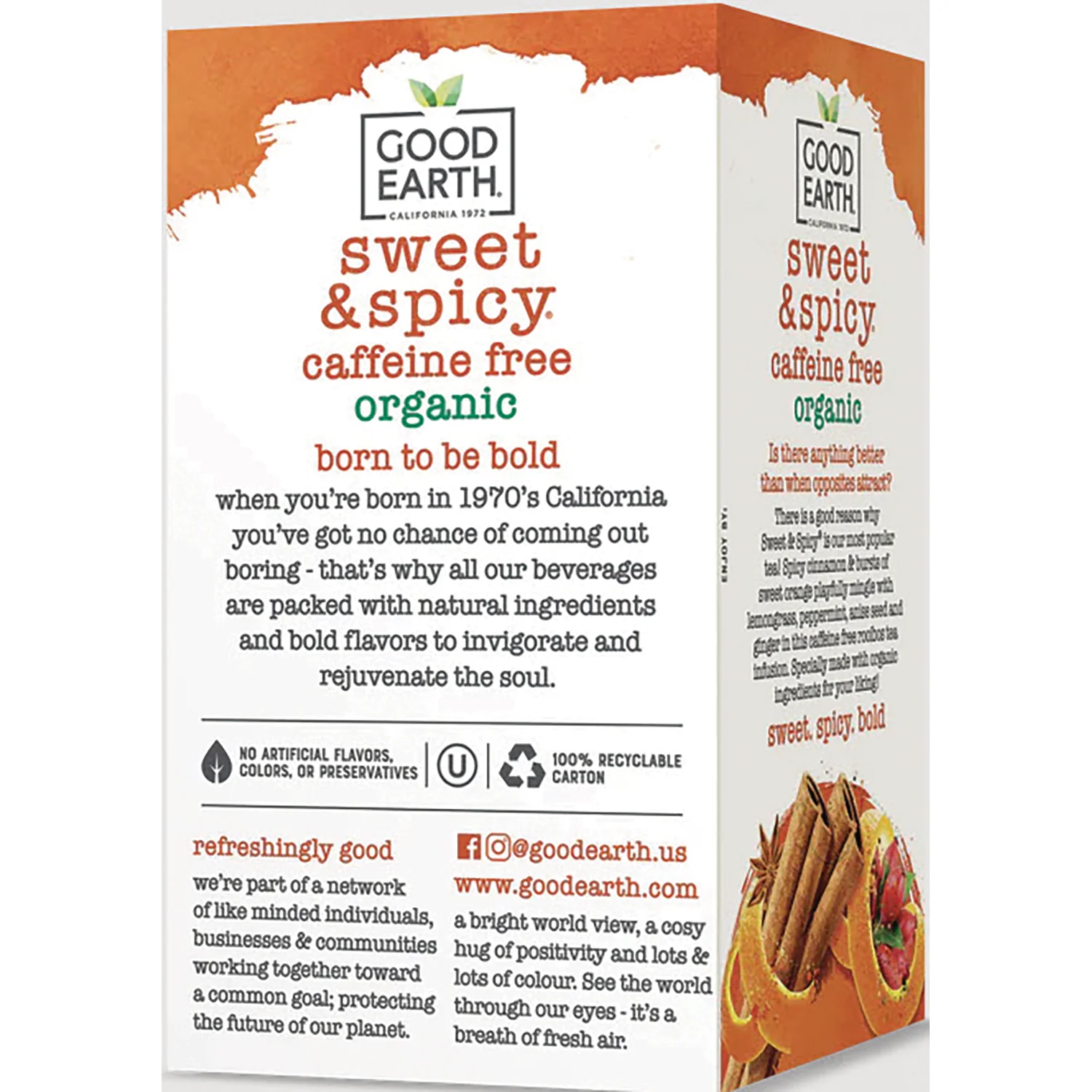 Sweet & Spicy Flavored Herbal Tea - Caffeine Free, Organic - Image 4