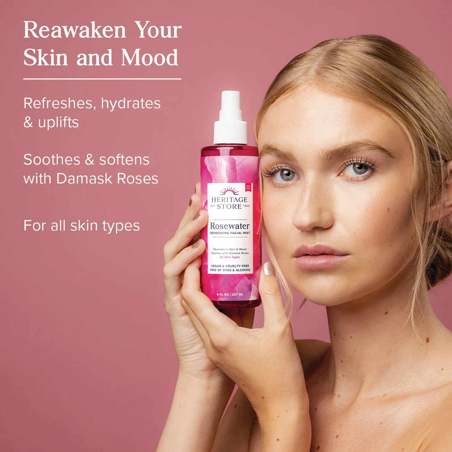 Rosewater Refreshing Facial Mist - Image 3