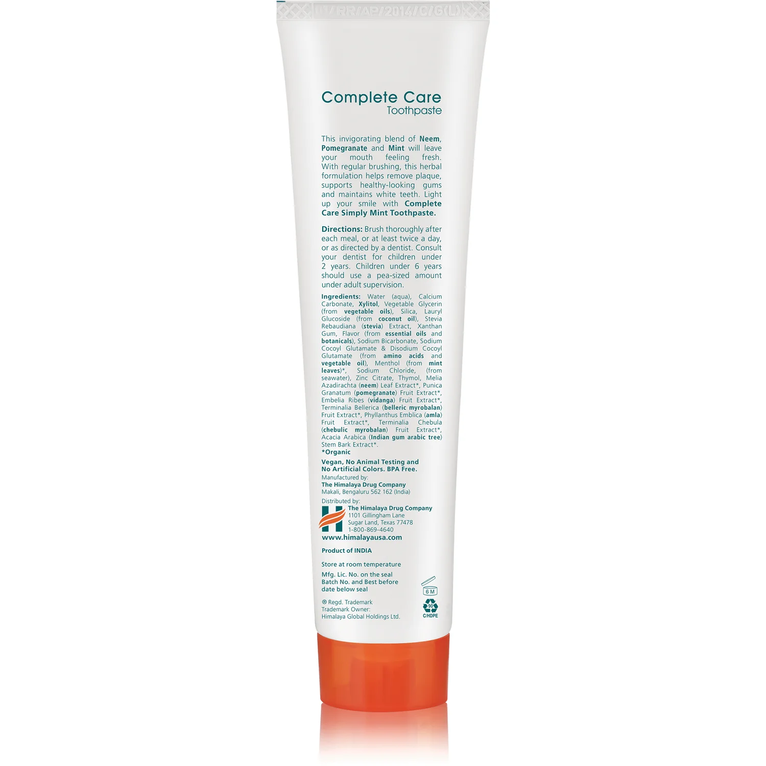 Botanique Complete Care Toothpaste - Simply Mint - Image 2