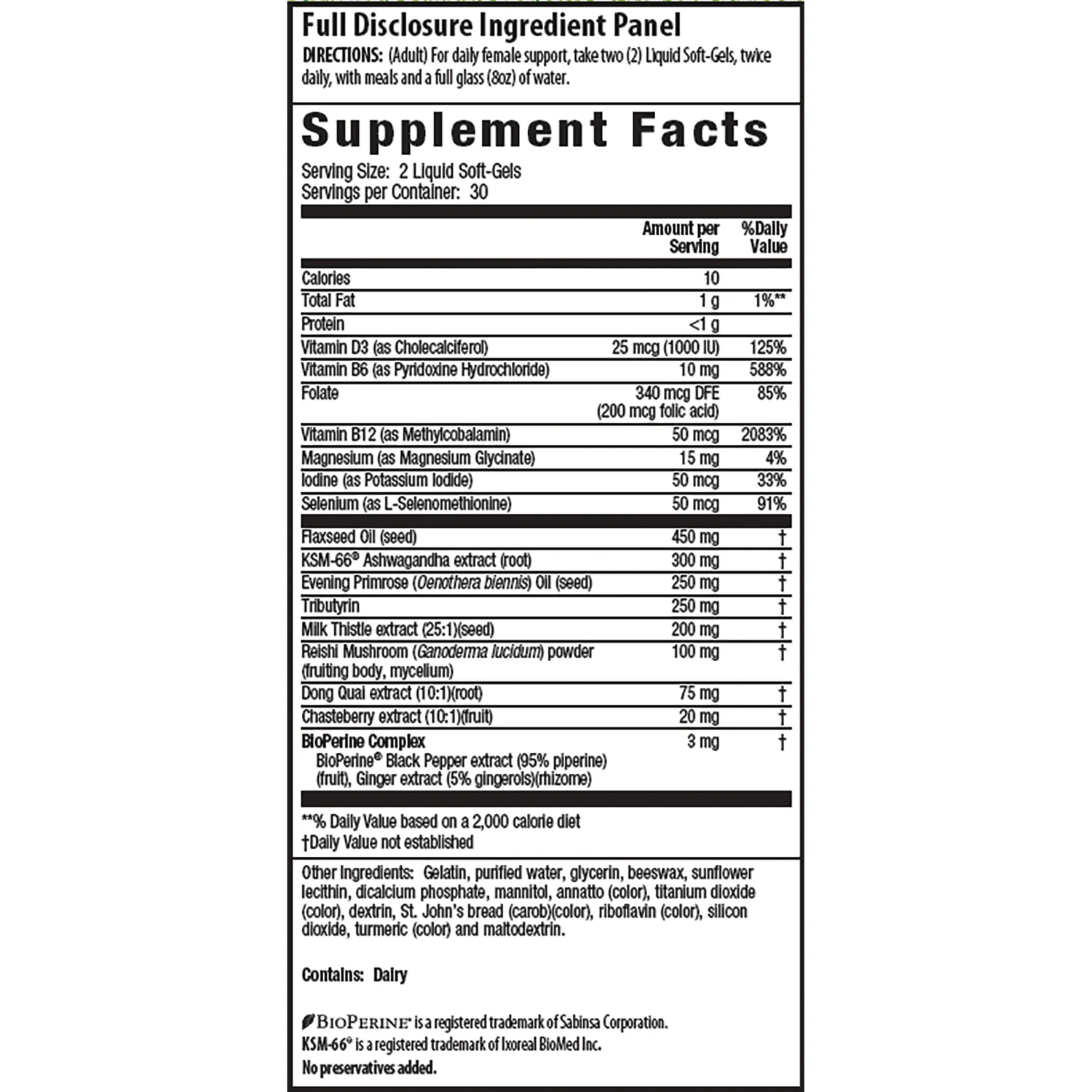 Female Balance KSM-66 Ashwagandha + Evening Primrose - Image 2