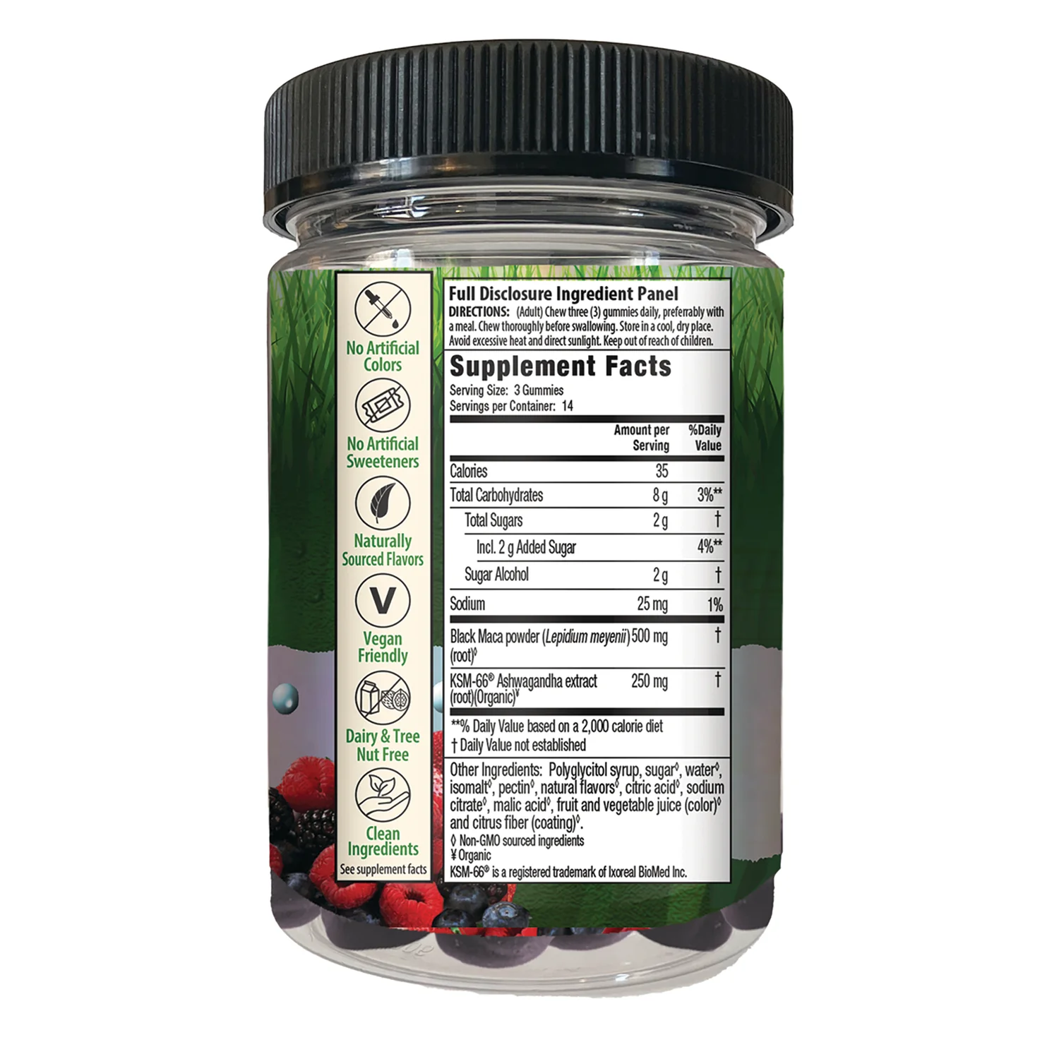 Stress-Defy Balanced Calm Focused Gummies - Mixed Berry - Image 2