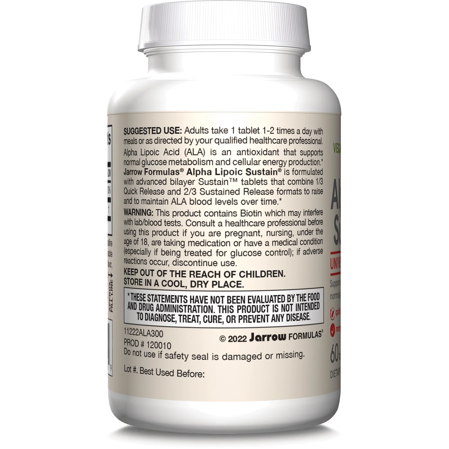 Vegan Alpha Lipoic Sustain with Biotin - Image 3