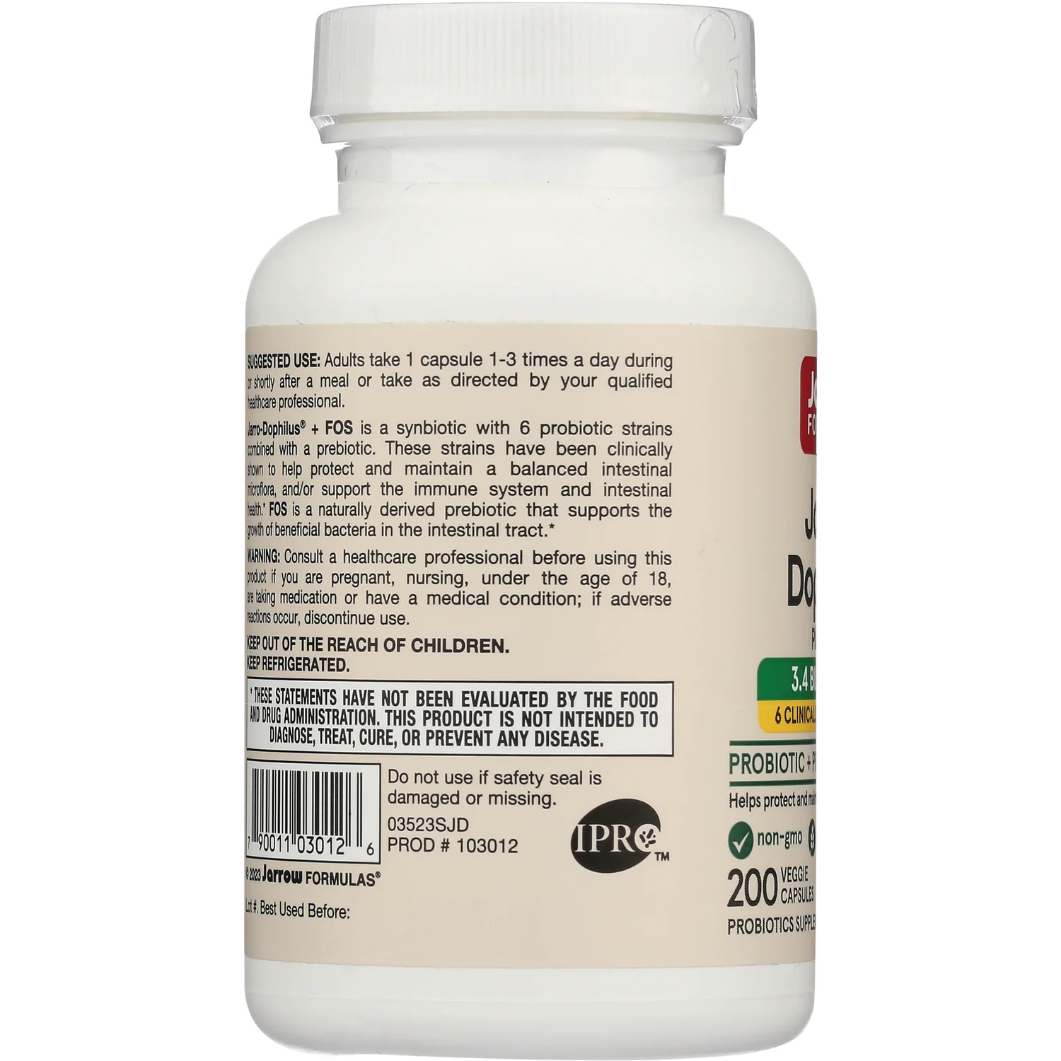 Vegan Jarro-Dophilus Plus FOS - Image 3