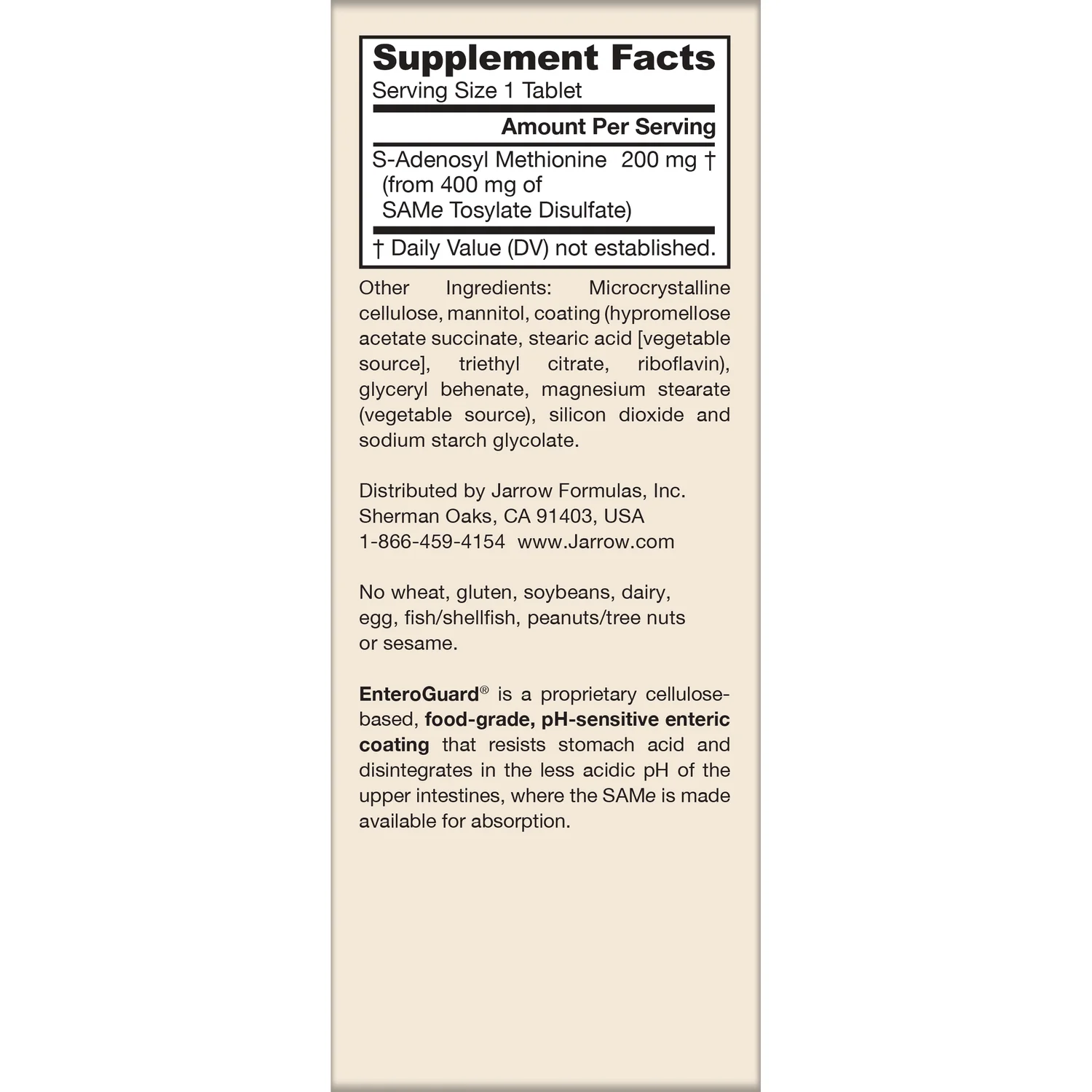 Vegan Naturally Derived SAMe 200 Regular Strength - Image 2