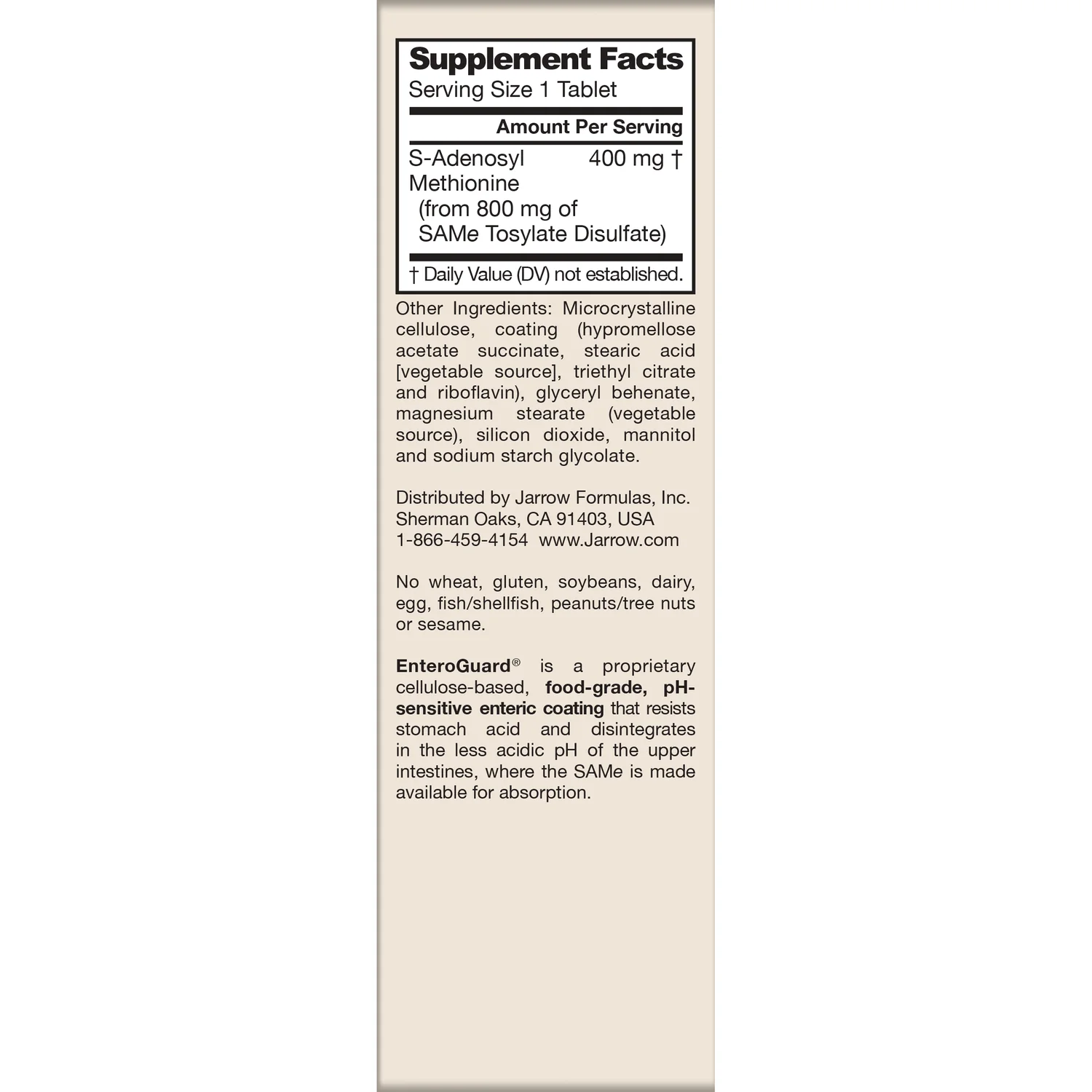 Vegan Naturally Derived SAMe 400 Extra Strength - Image 2