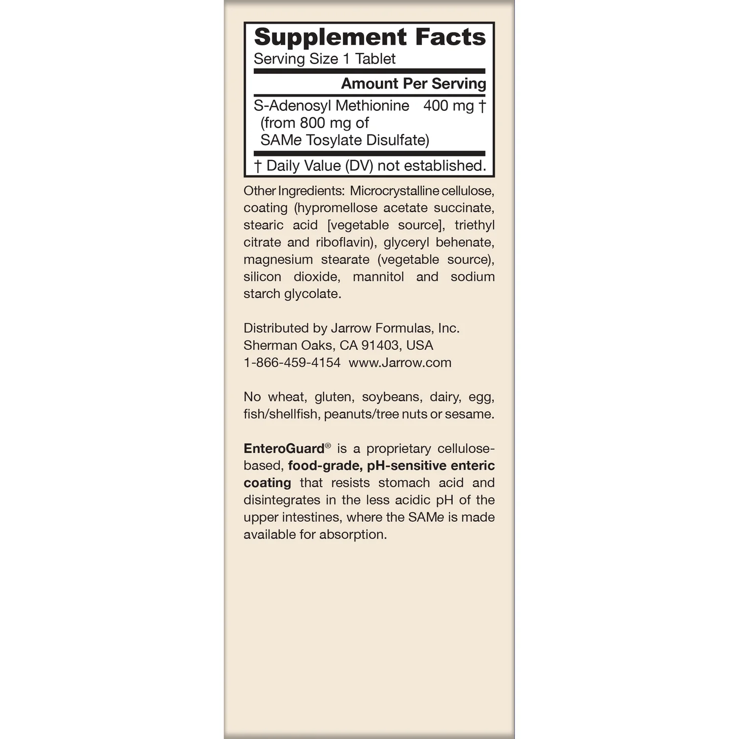 Vegan Naturally Derived SAMe 400 Extra Strength - Image 2