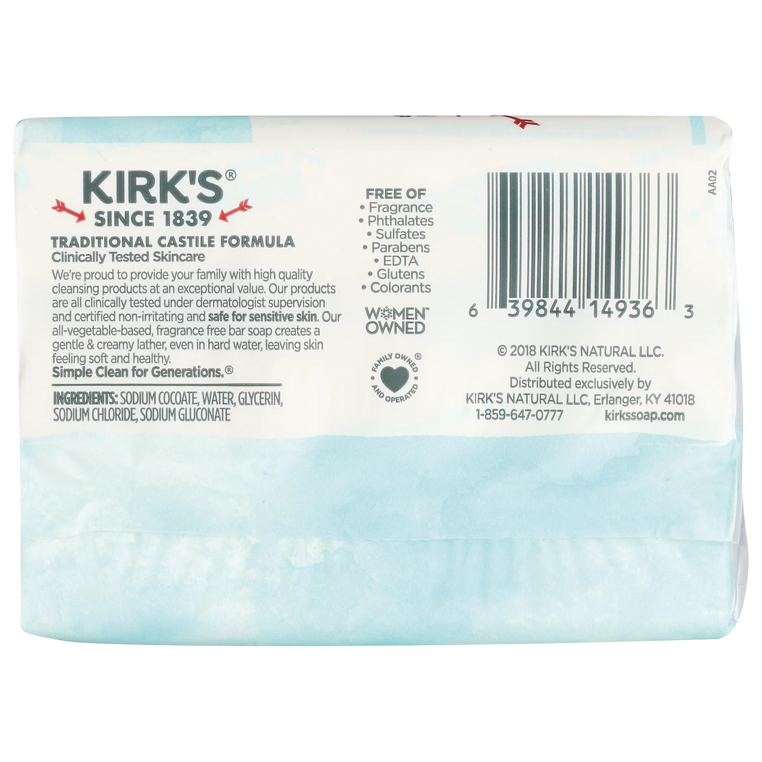 Gentle Castile Soap - Fragrance Free - Image 2