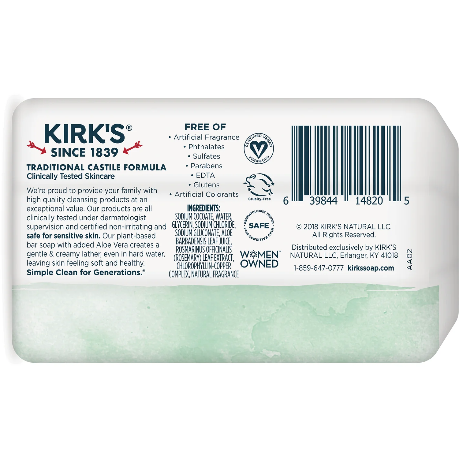 Gentle Castile Soap - Soothing Aloe Vera - Image 2