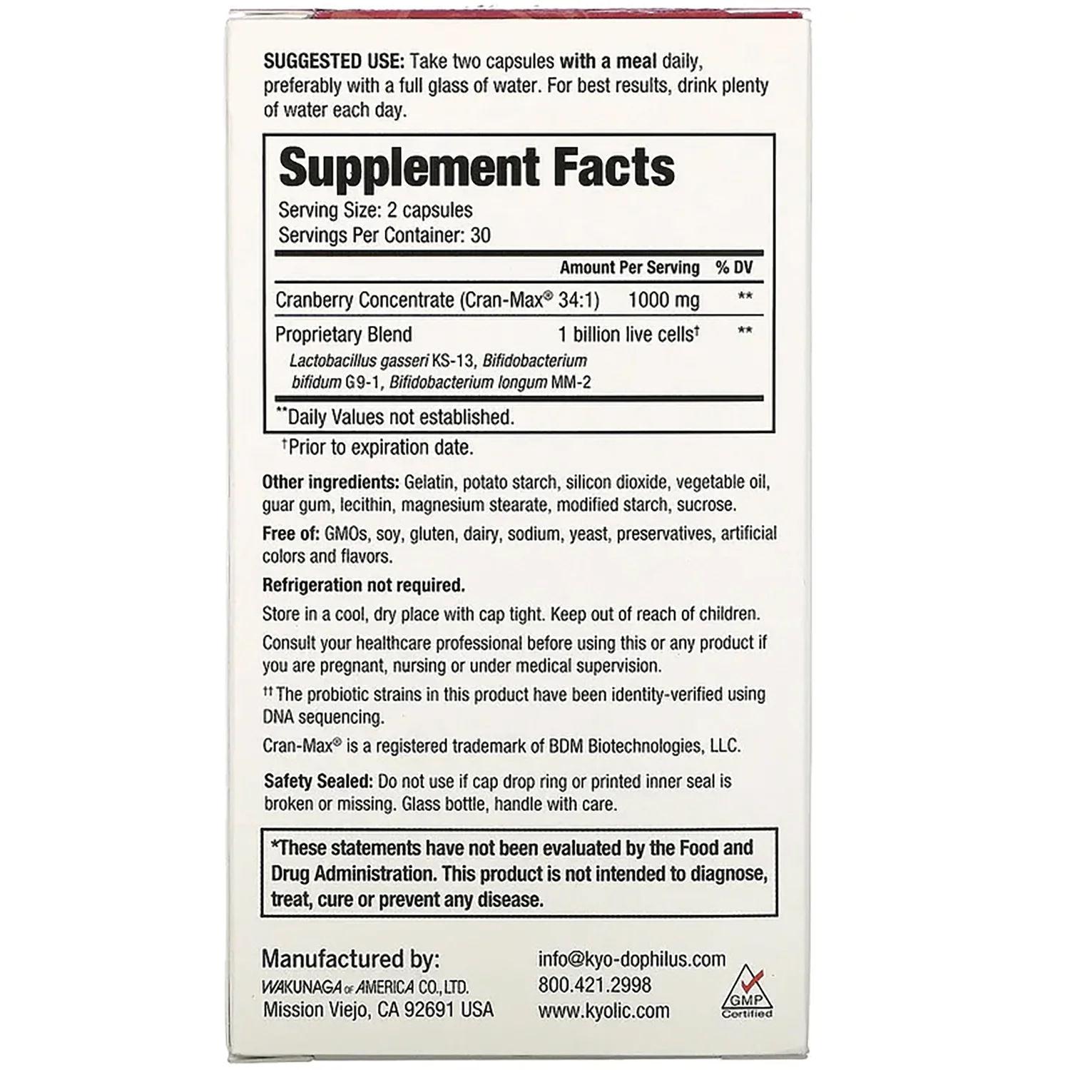 Kyo-Dophilus plus Cranberry Extract - Image 2