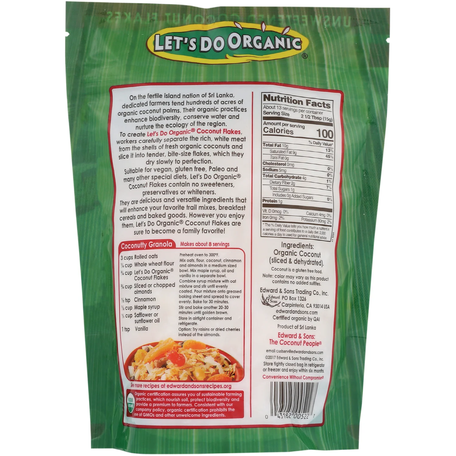 Unsweetened Coconut Flakes - 100% Organic - Image 2