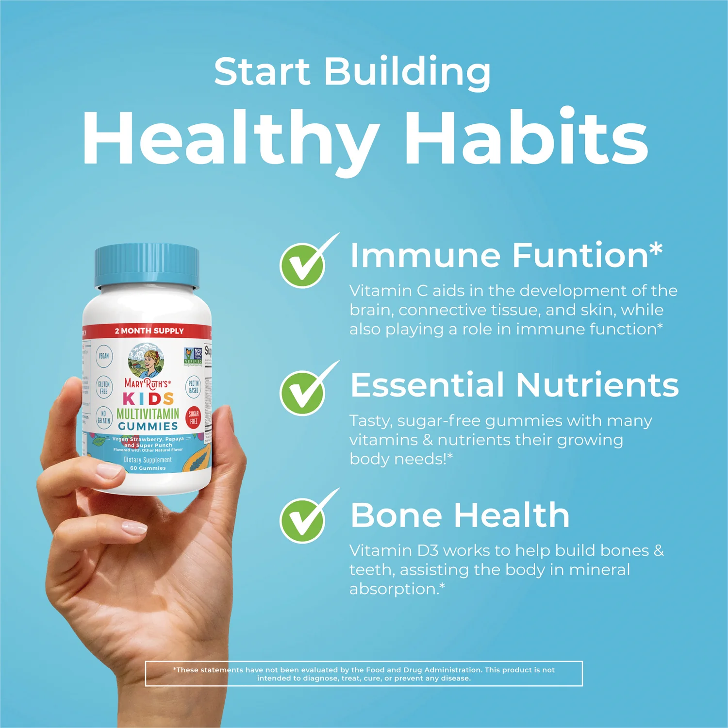 Kids Multivitamin Gummies - Strawberry Papaya & Super Punch - Image 3