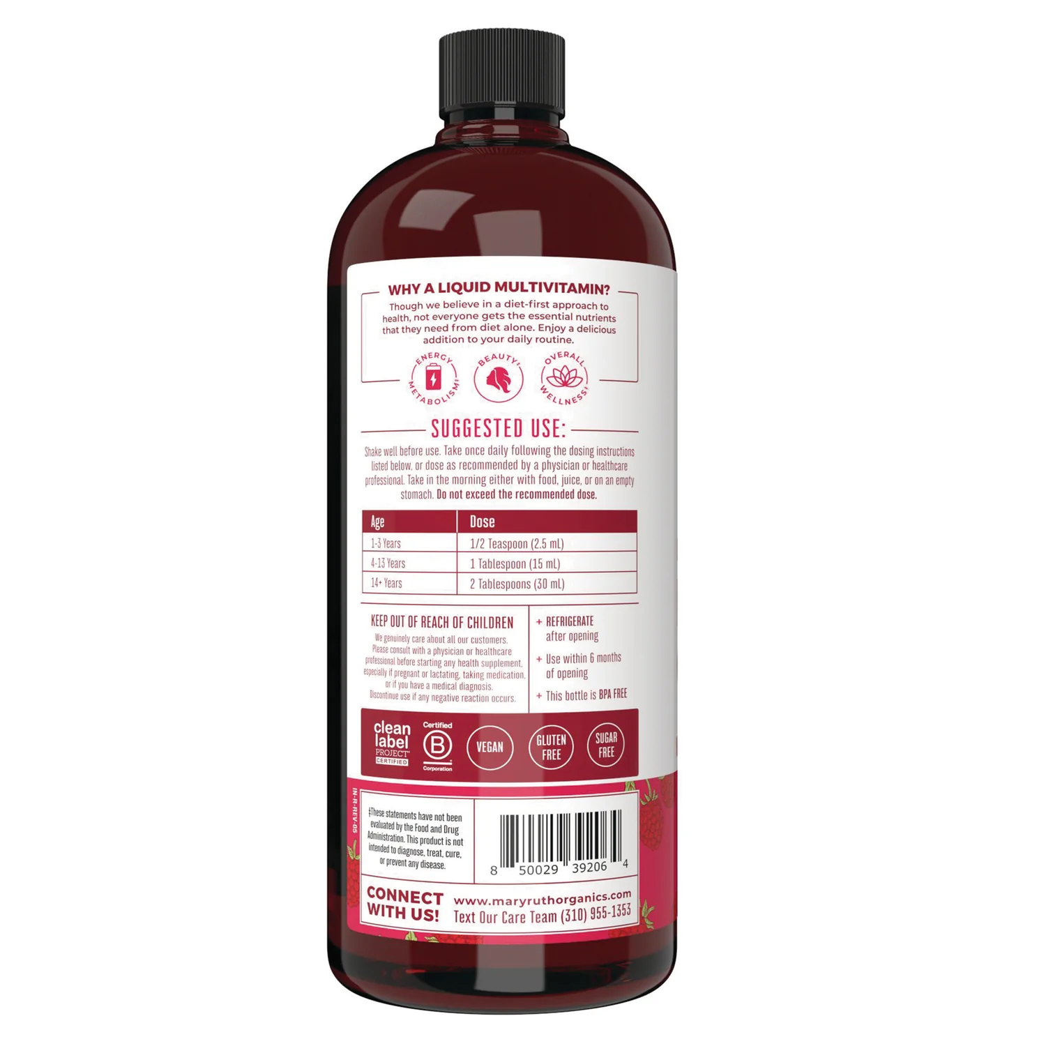 Liquid Morning Multivitamin - Raspberry - Image 3