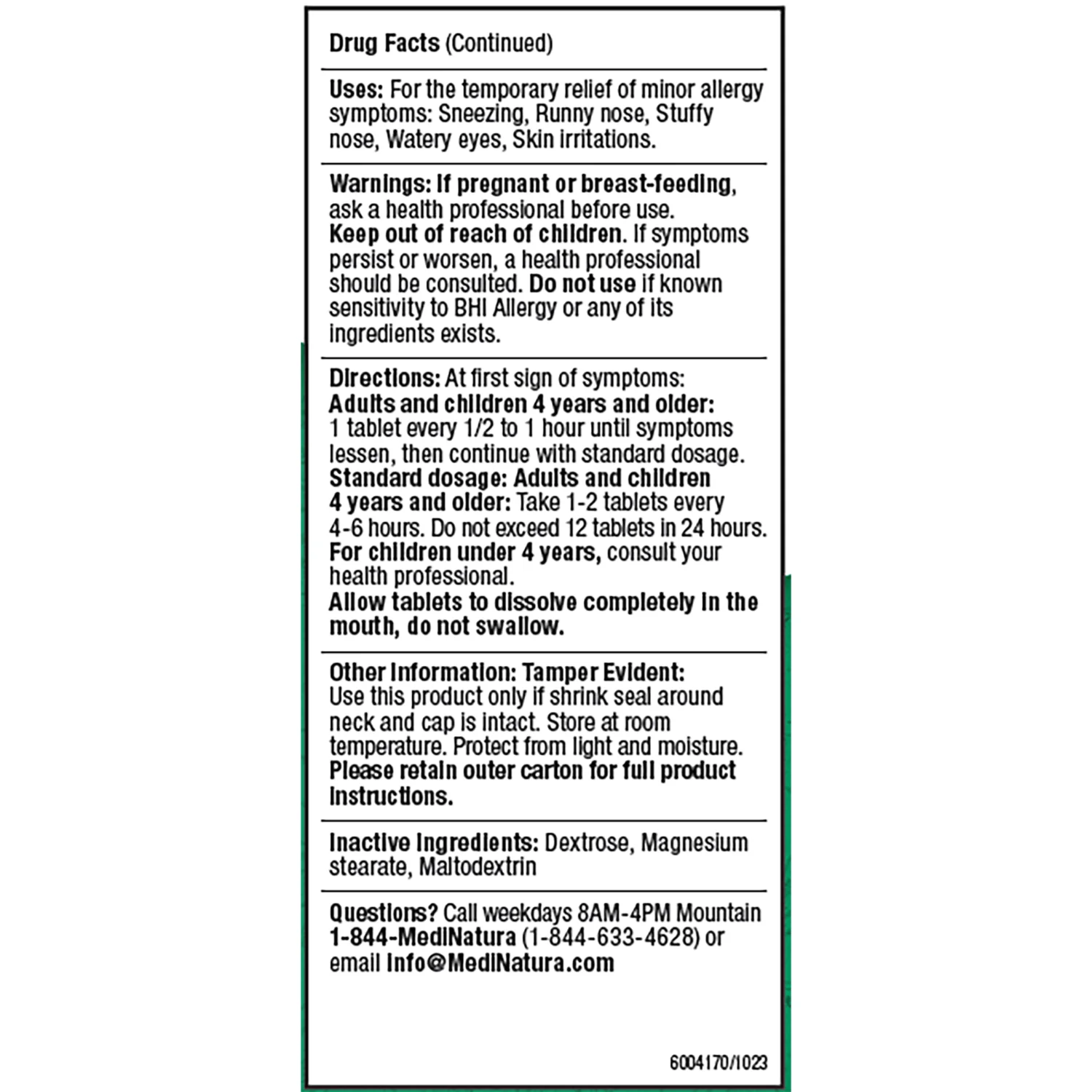 BHI Allergy Relief Tablets - Image 3