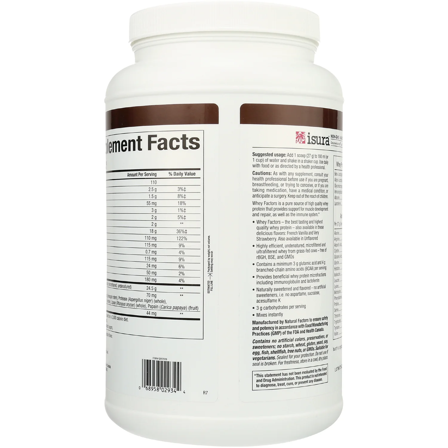 Whey Factors Grass Fed Whey Protein - Natural Double Chocolate - Image 3
