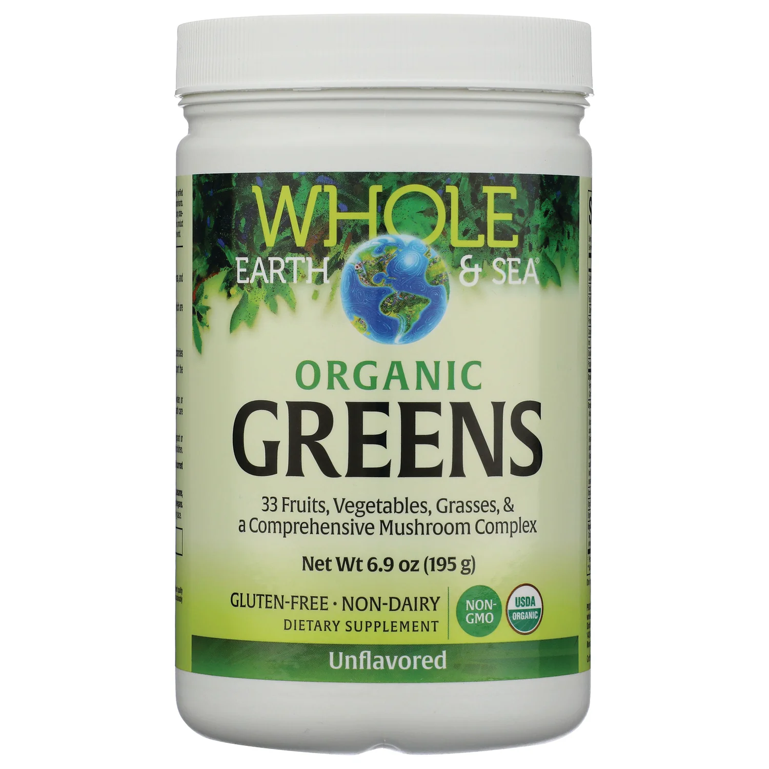 Whole Earth & Sea 100% Fermented Organic Greens -Unflavored