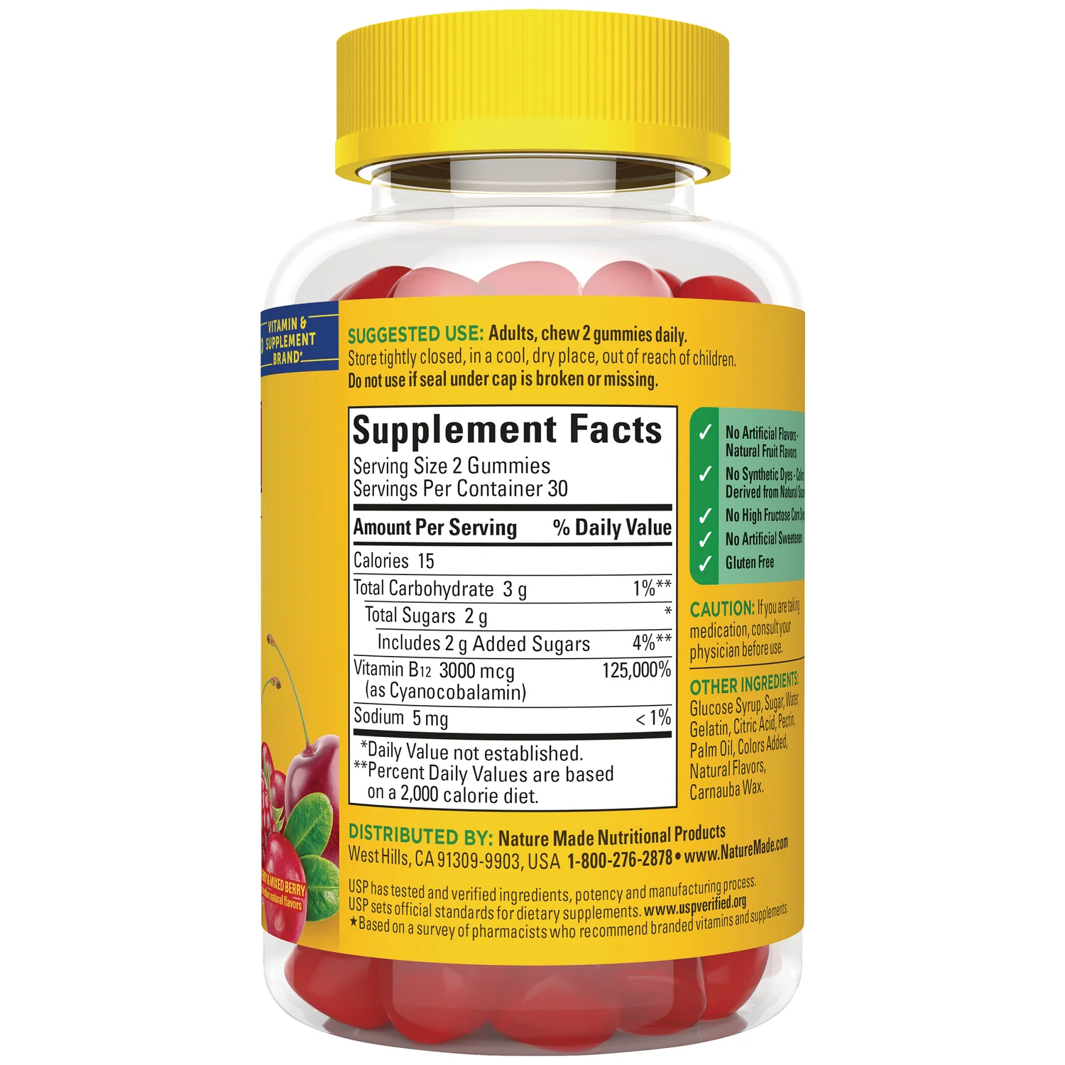 B12 Extra Strength Gummies - Cherry & Mixed Berry - Image 2