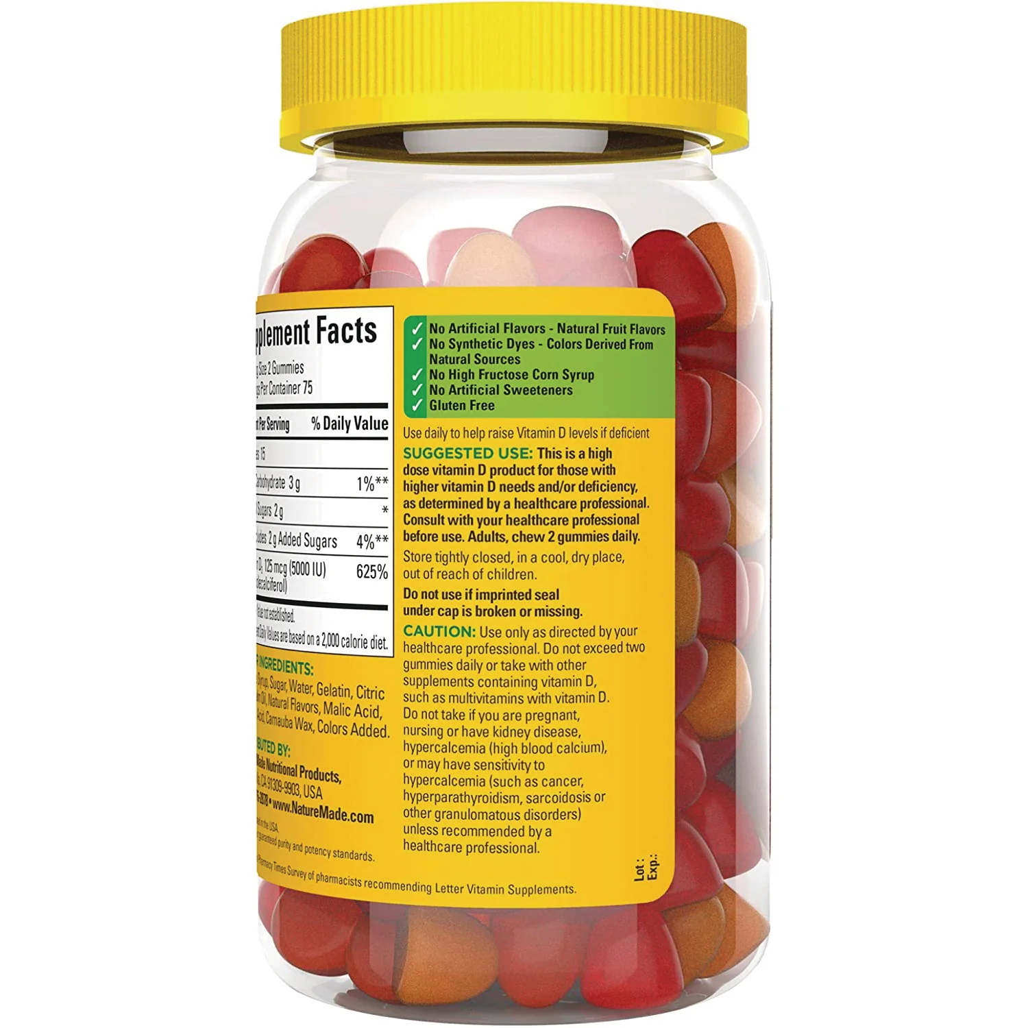 Extra Strength D3 Gummies - Strawberry, Peach & Mango - Image 3