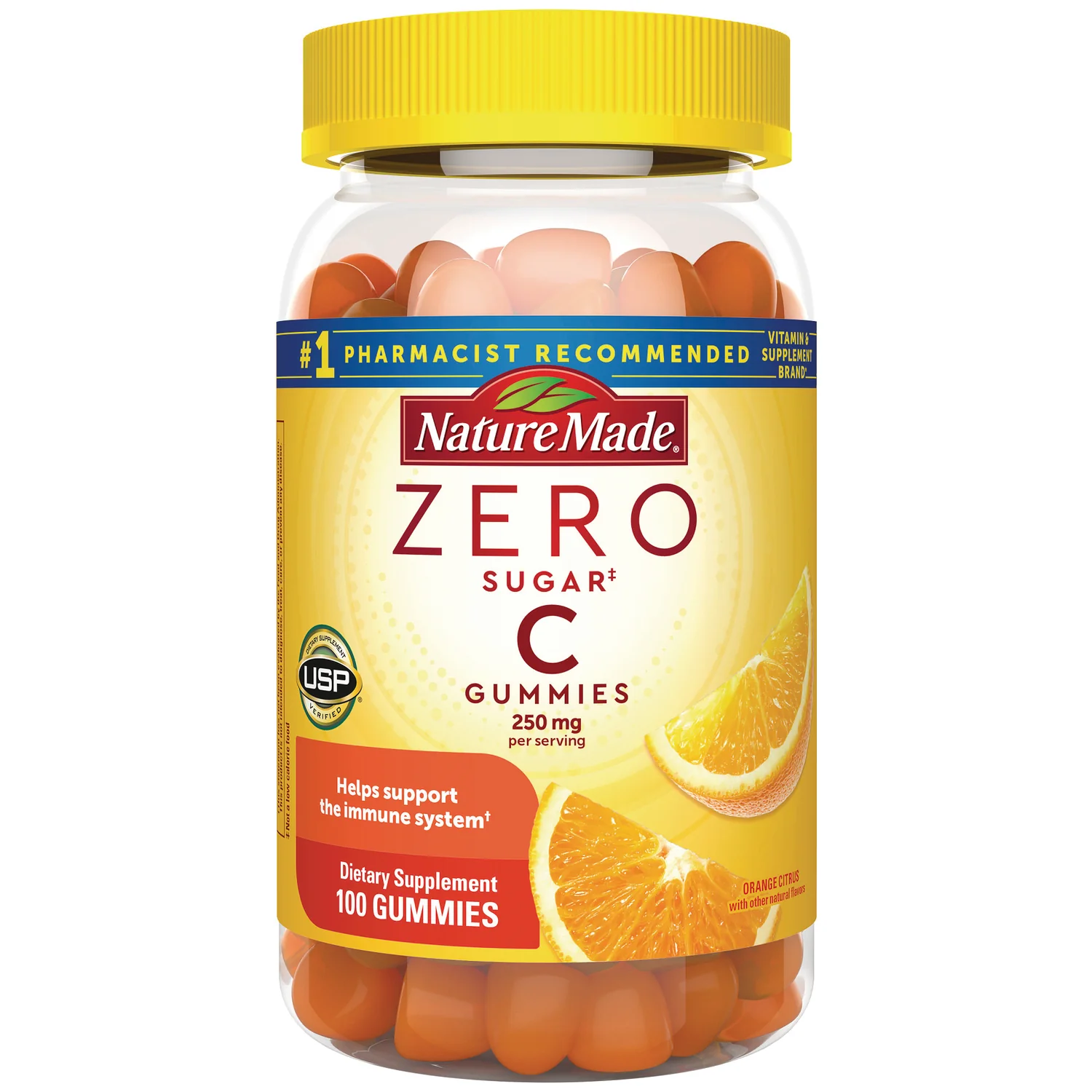 Zero Sugar Vitamin C Gummies - Orange Citrus