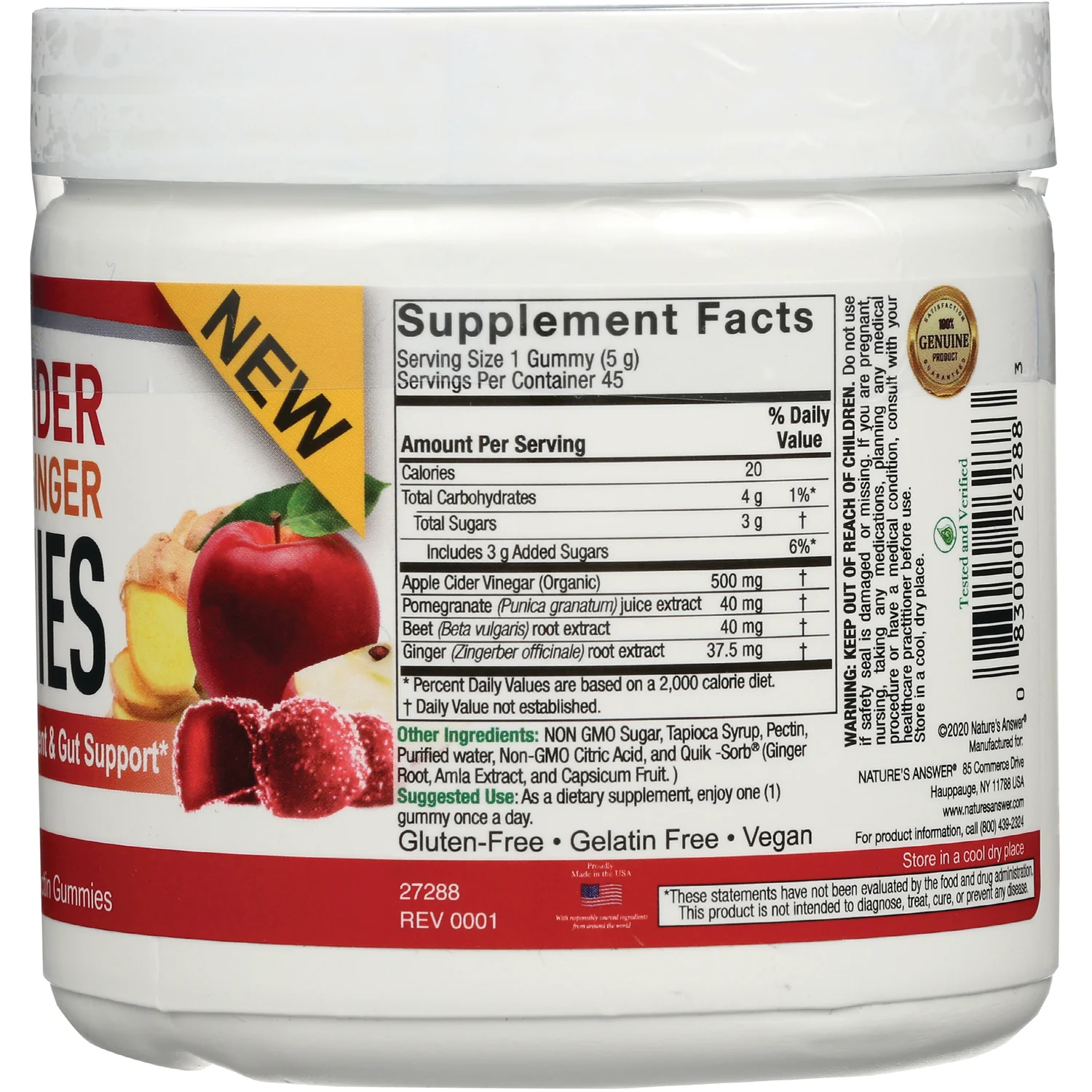 Apple Cider Vinegar+ Ginger Gummies - Image 2