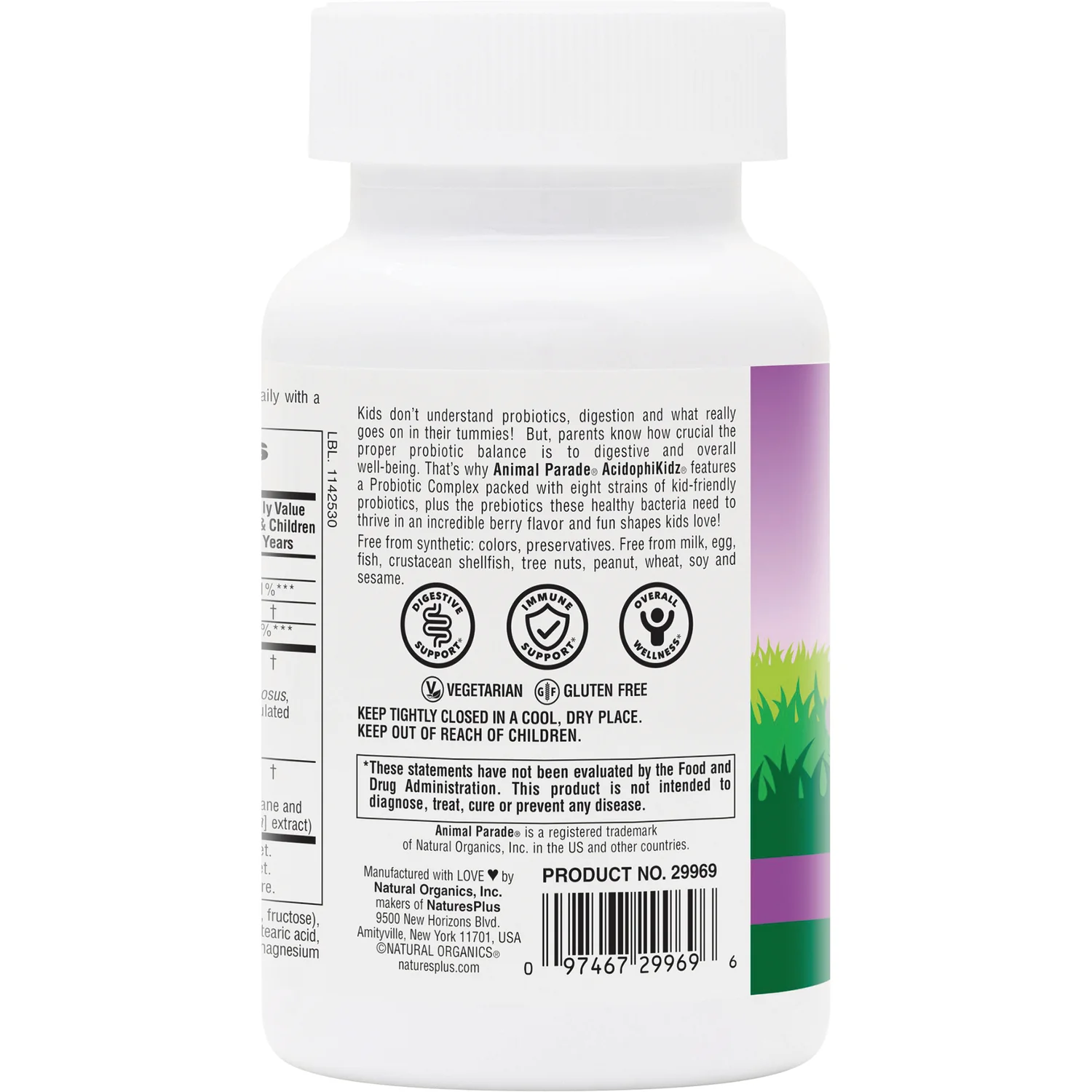 Animal Parade AcidophiKidz Children's Chewable Probiotic - Berry - Image 3