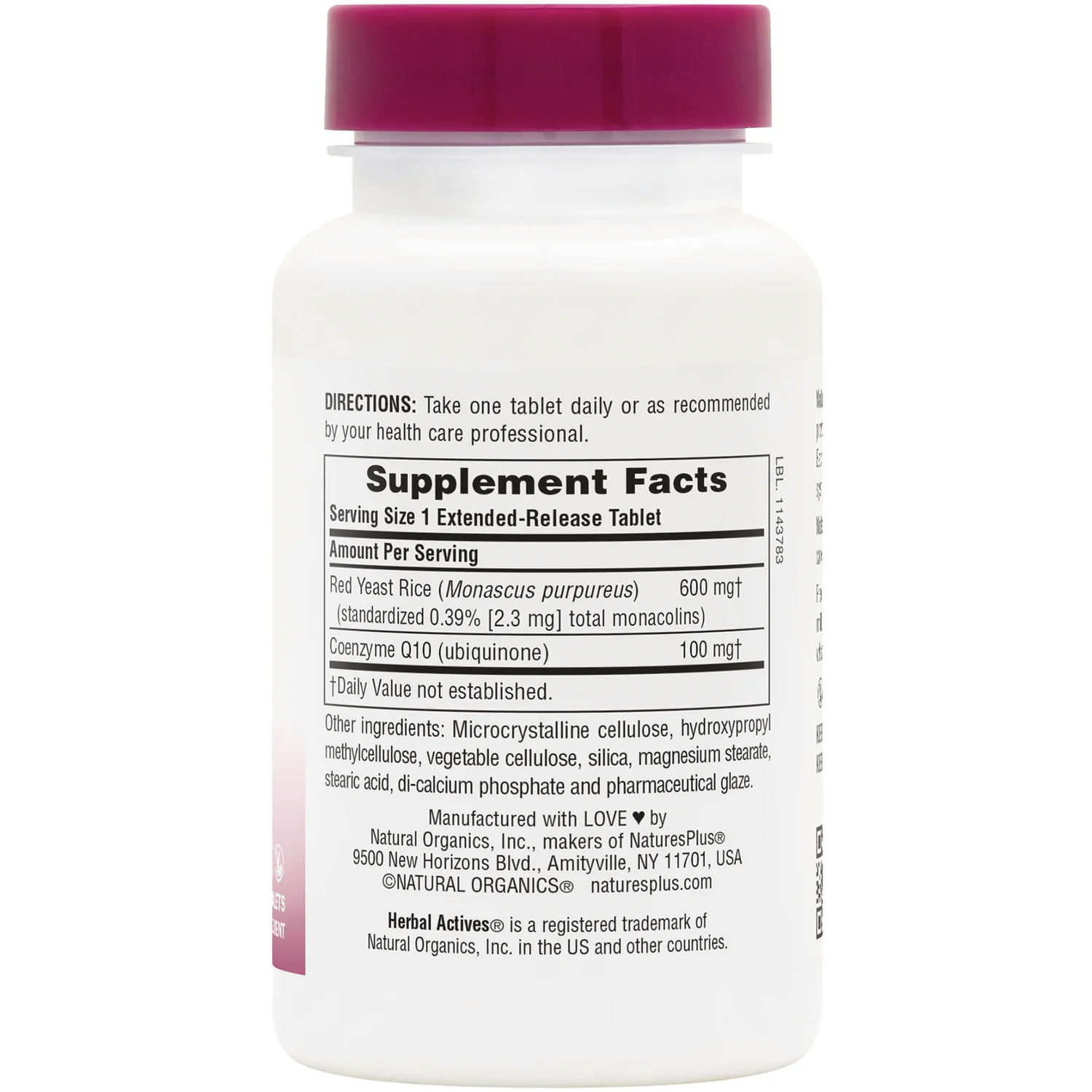 Herbal Actives Extended Release Red Yeast Rice & CoQ10 - Image 2
