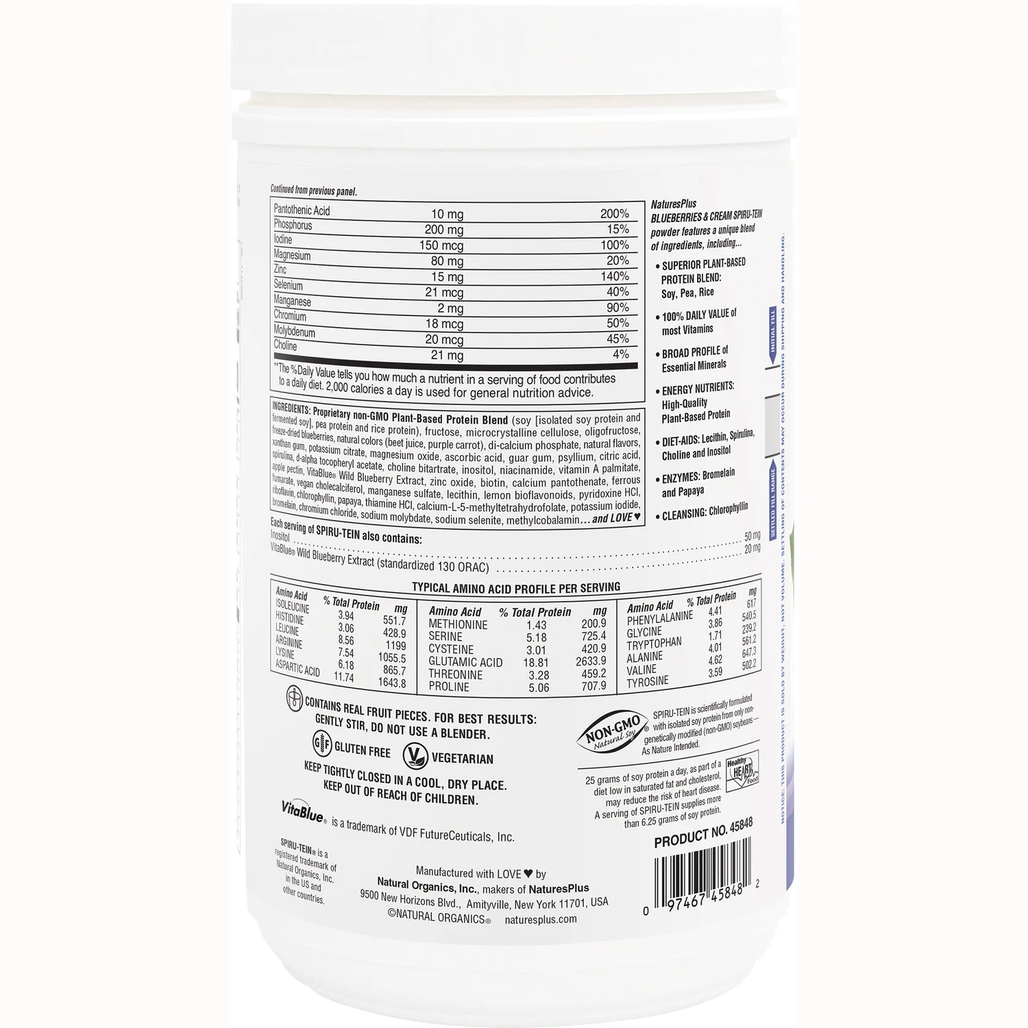 Spiru-Tein Protein Powder Meal - Blueberries & Cream - Image 3