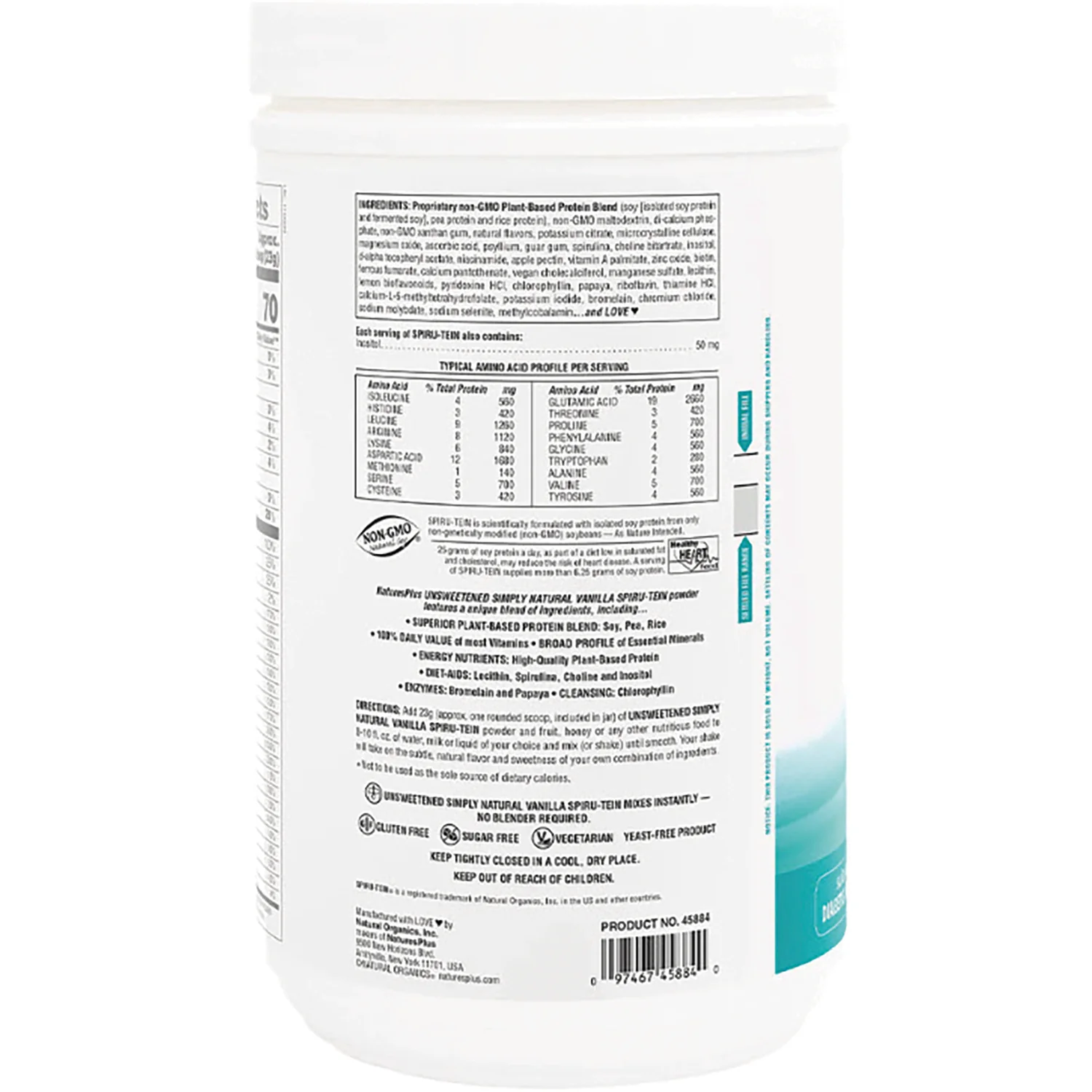 Unsweetened Spiru-Tein Protein Powder Meal - Original Vanilla - Image 3