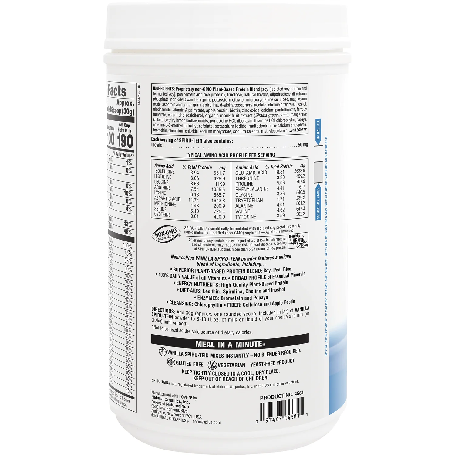 Spiru-Tein Protein Powder Meal - Vanilla - Image 3