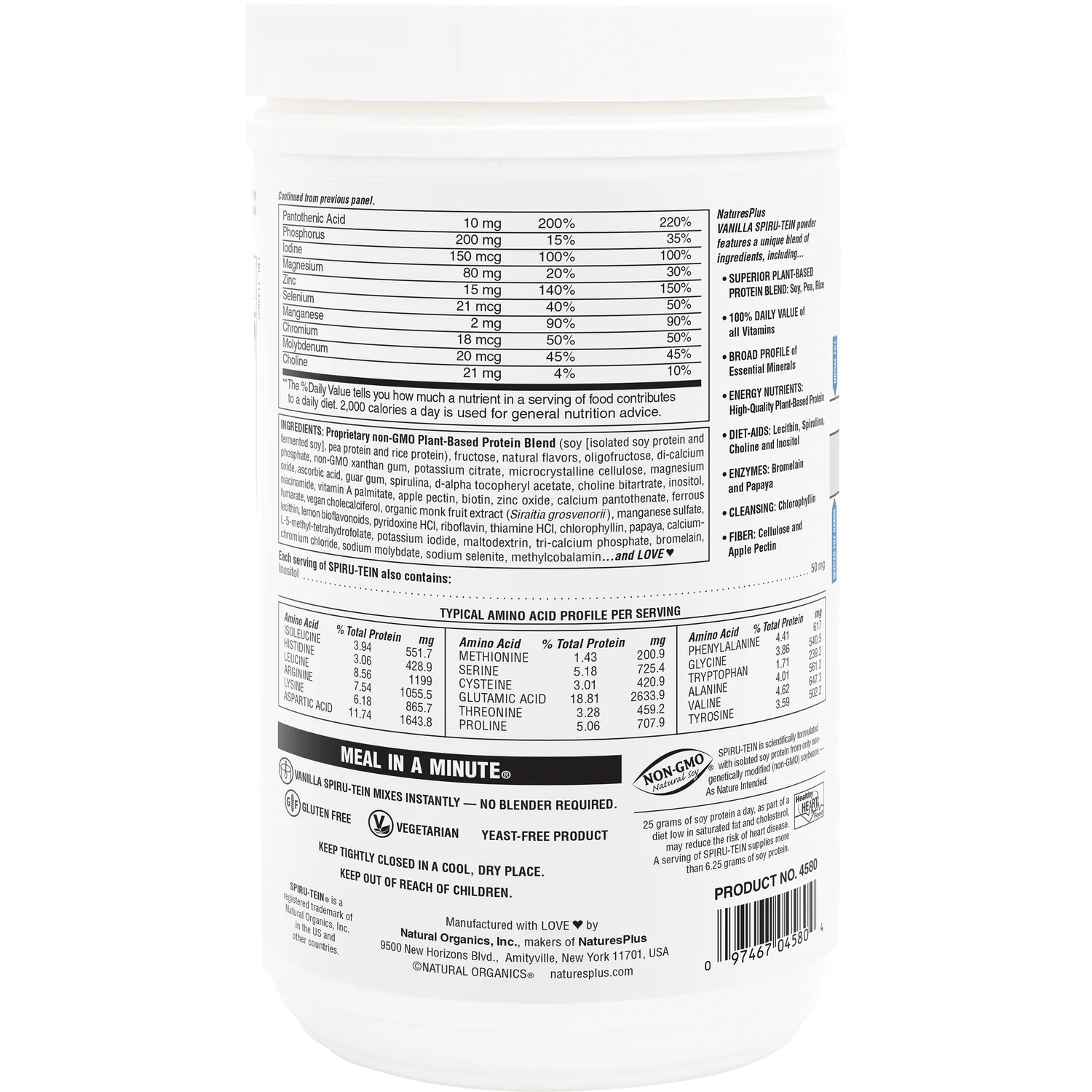 Spiru-Tein Protein Powder Meal - Vanilla - Image 3
