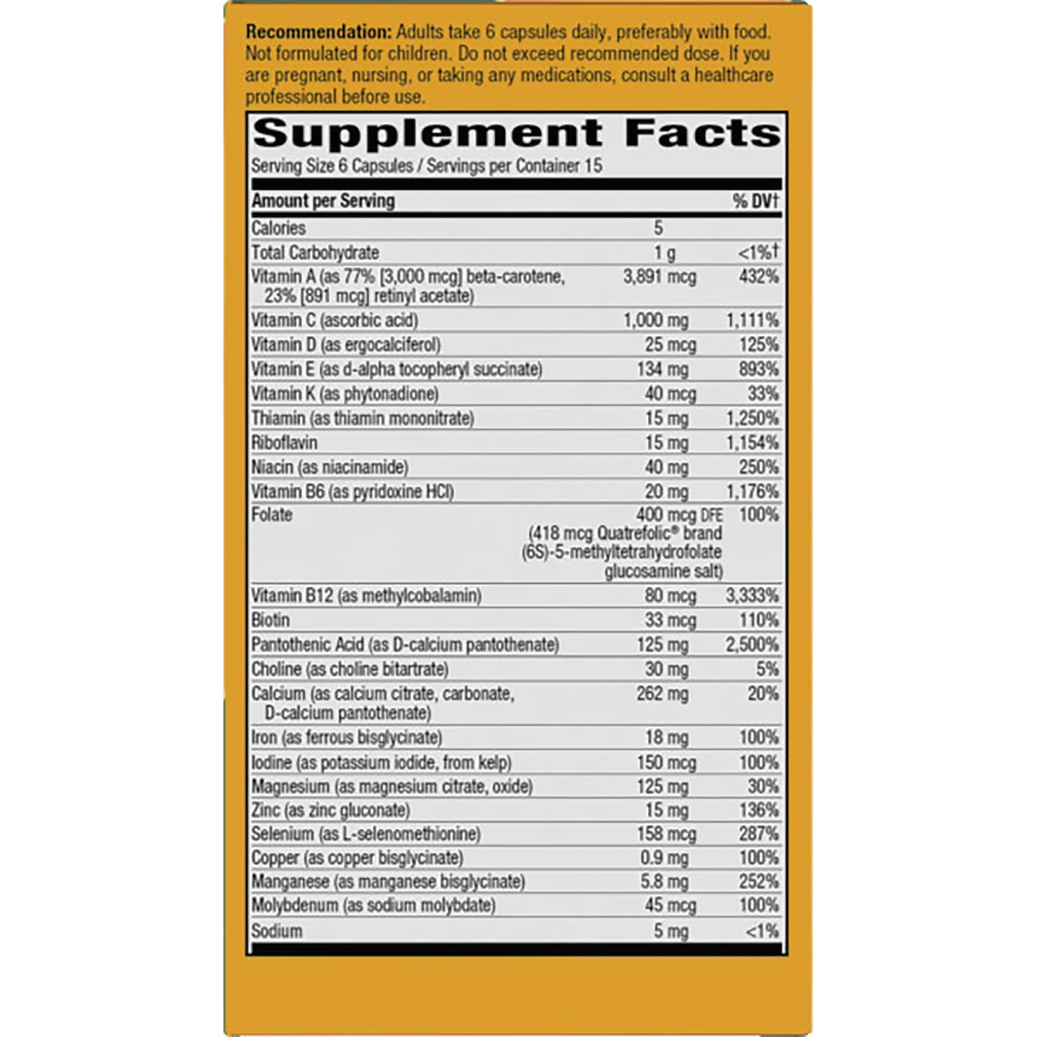 Alive! Max 6 Potency Adult Complete Multivitamin - Image 2