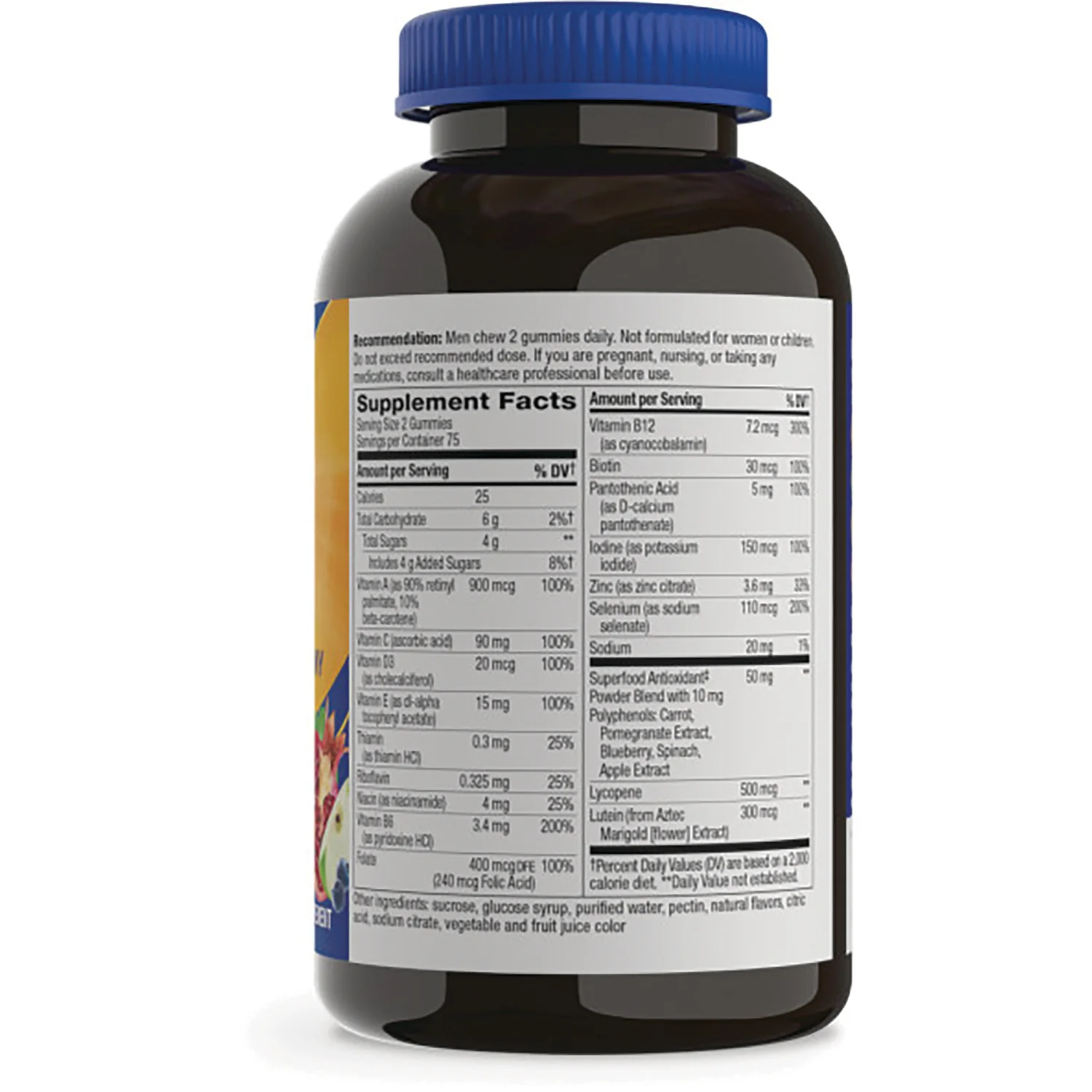 Alive! Men's 50+ Multivitamin Gummy - Mixed Fruit - Image 2