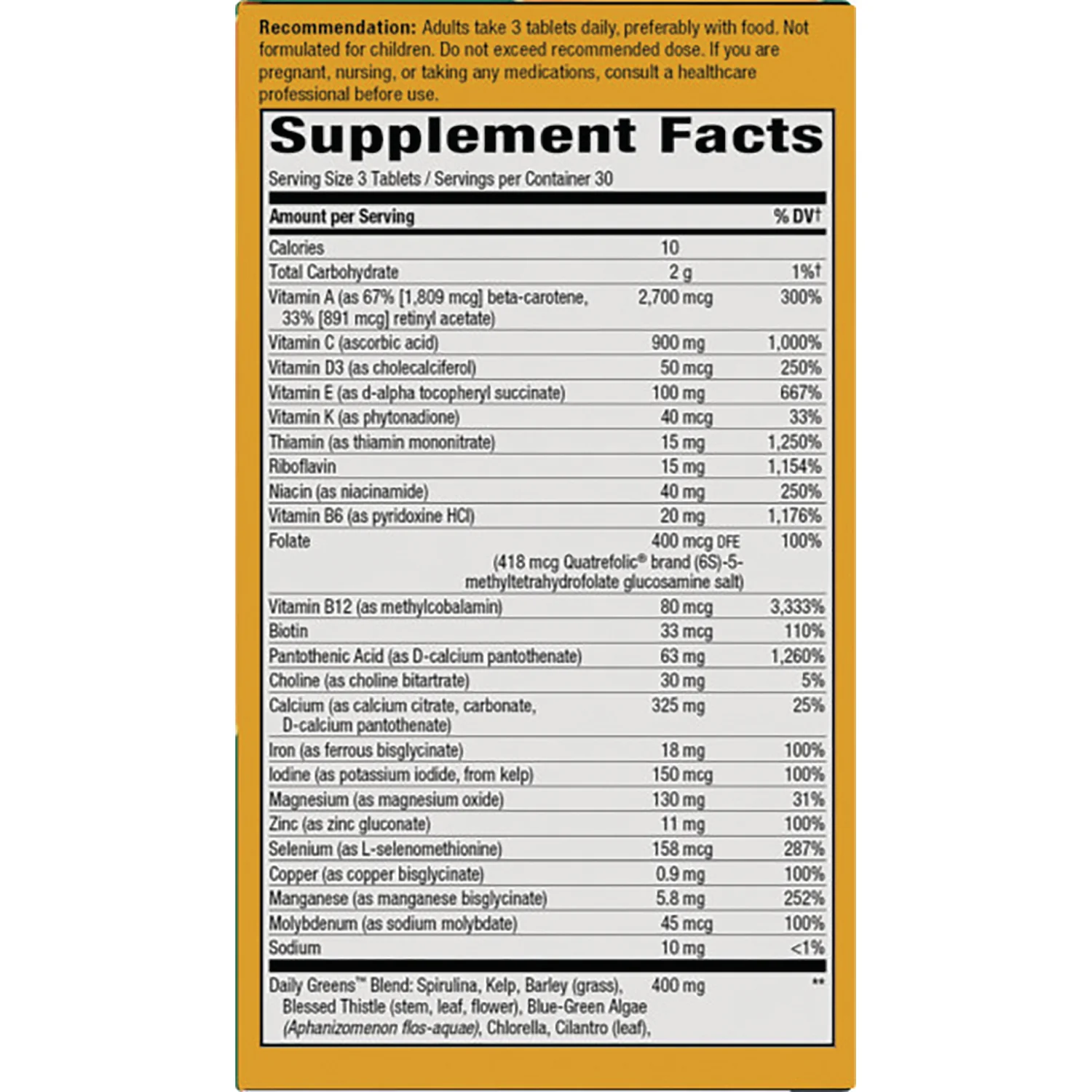 Alive! Max3 Potency Adult Complete Multivitamin - Image 2