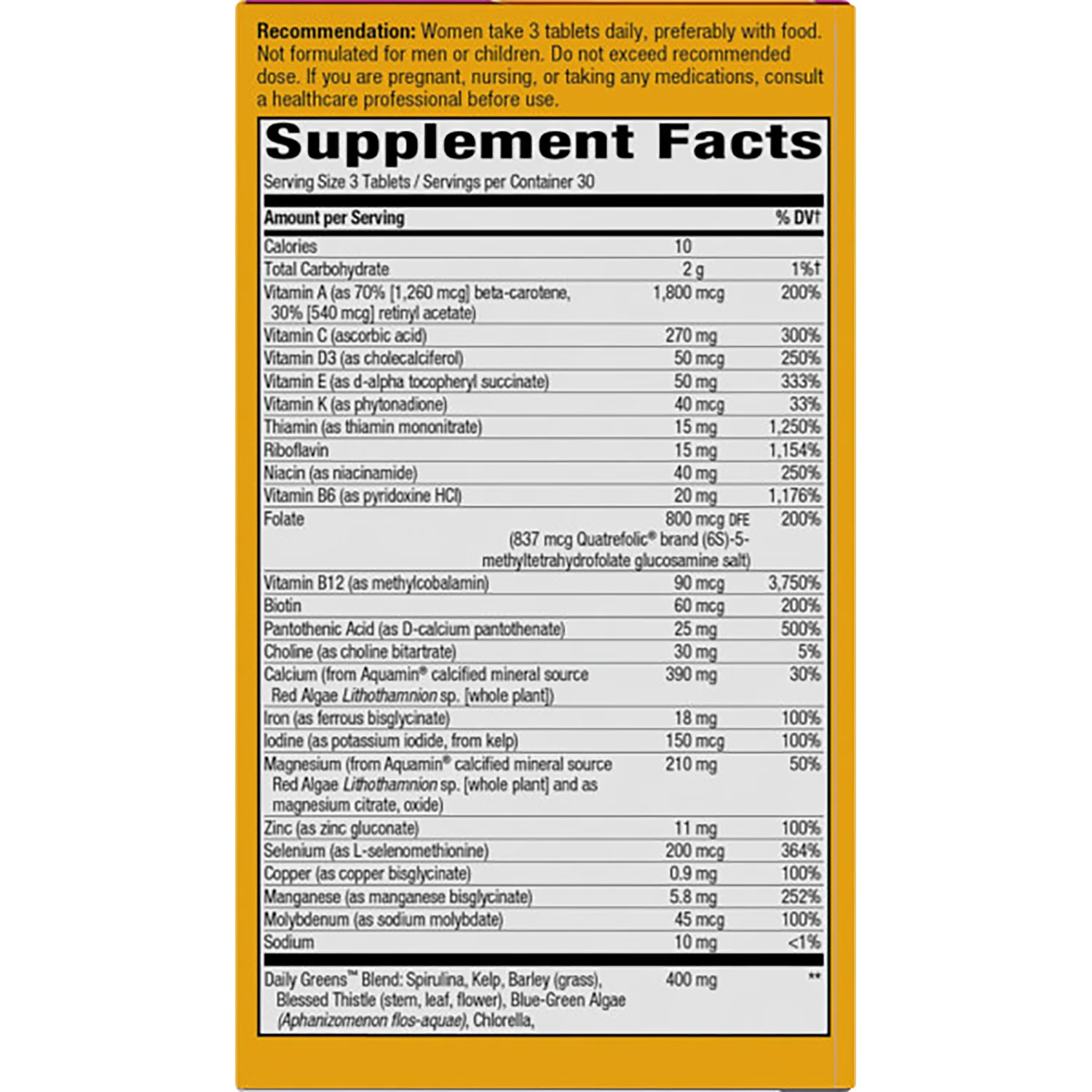 Alive! Max3 Potency Women's Complete Multivitamin - Image 2