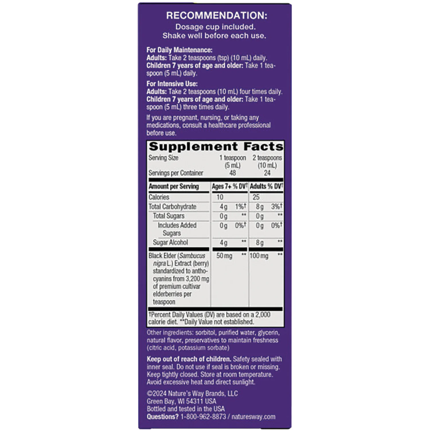 Sambucus Traditional Immune Syrup Elderberry - Zero Sugar - Image 2
