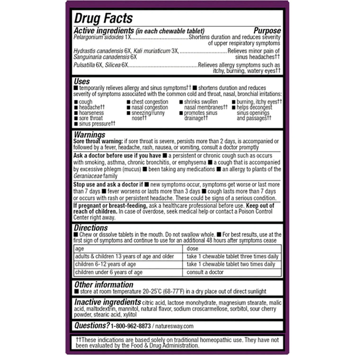Umcka Allergy + Sinus Relief Chewables - Cherry - Image 2