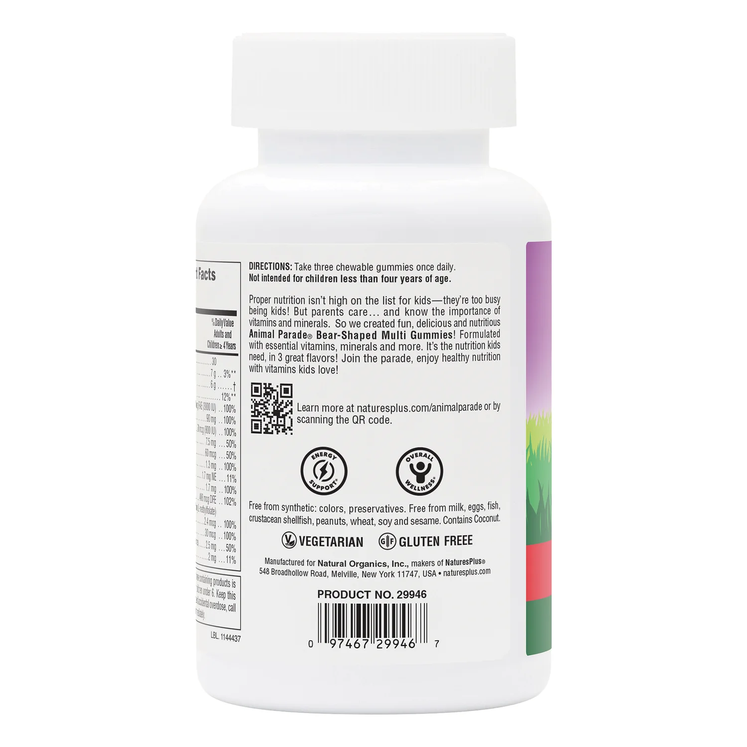 Multivitamin Gummies Animal Parade - Cherry, Grape & Orange - Image 3