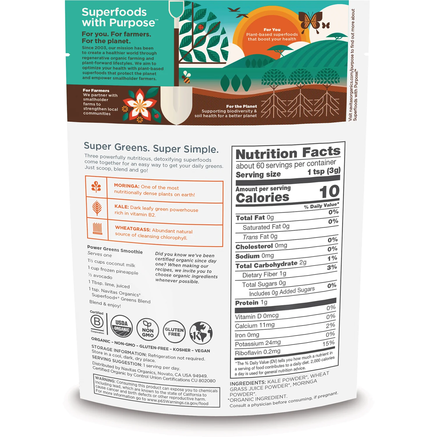 Organic SuperFood+ Greens Blend - Image 2