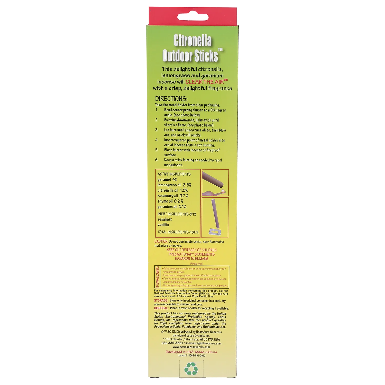 Citronella Outdoor Sticks - Image 2