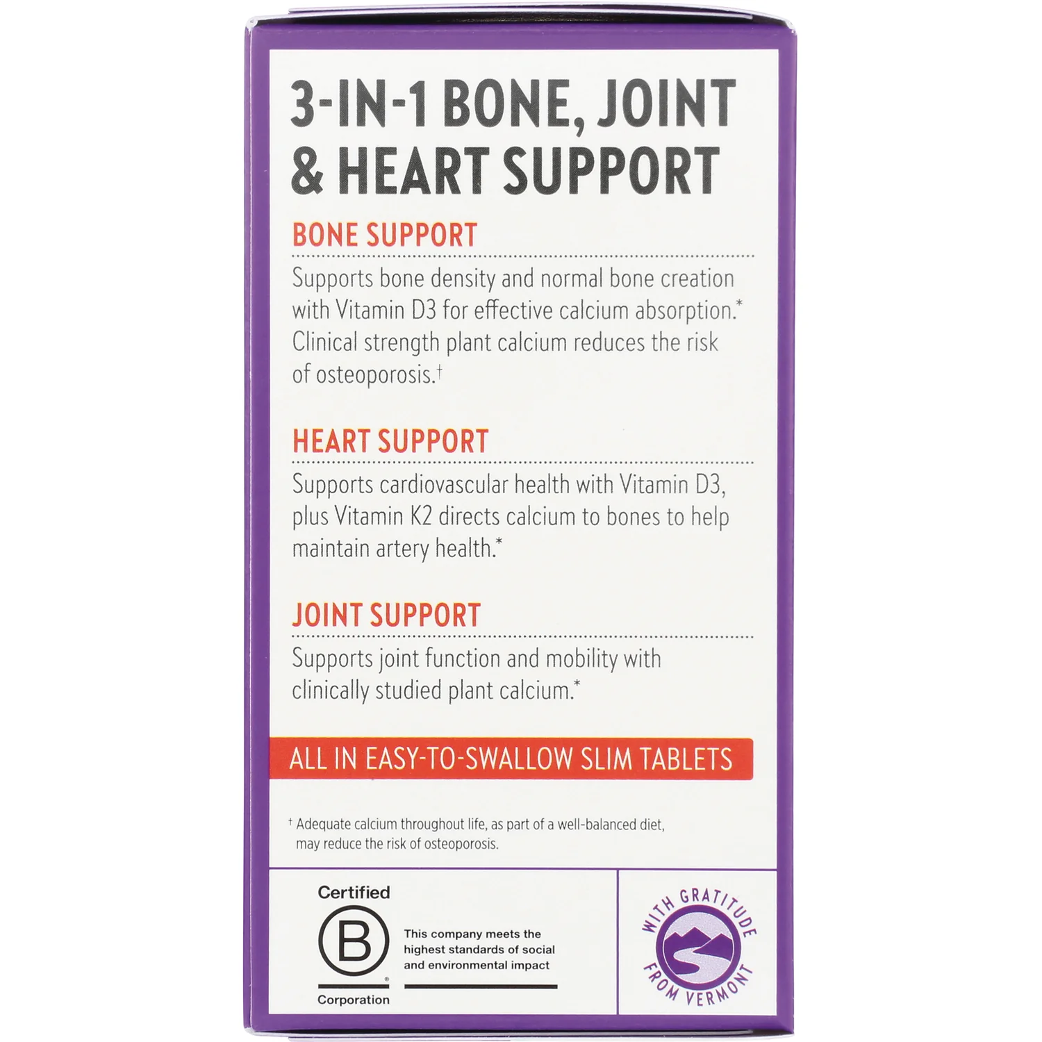 Plant Calcium Bone Strength Take Care - Slim Tablets - Image 4