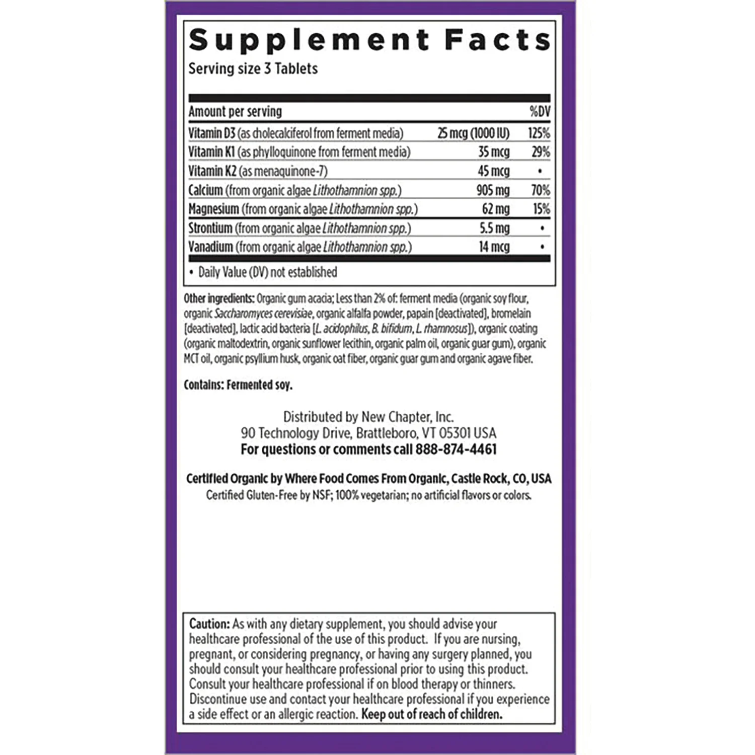 Plant Calcium Bone Strength Take Care - Slim Tablets - Image 2