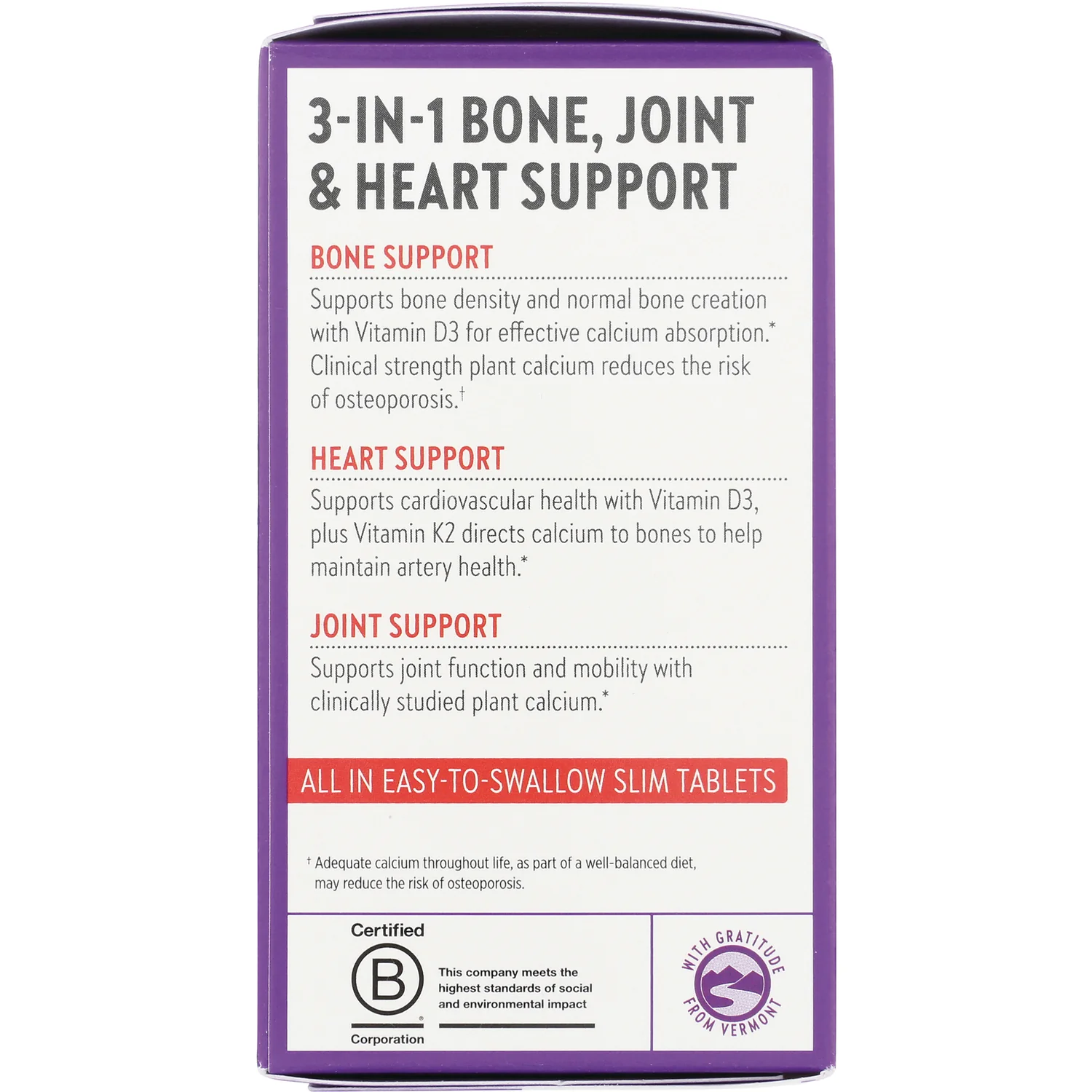 Plant Calcium Bone Strength Take Care - Slim Tablets - Image 3