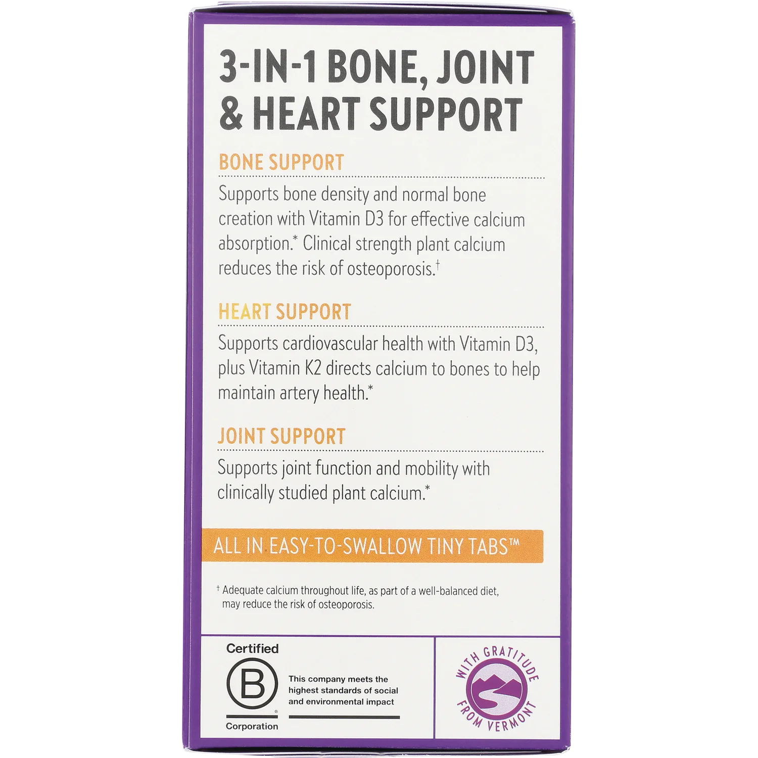 Plant Calcium Bone Strength Take Care - Tiny Tabs - Image 4