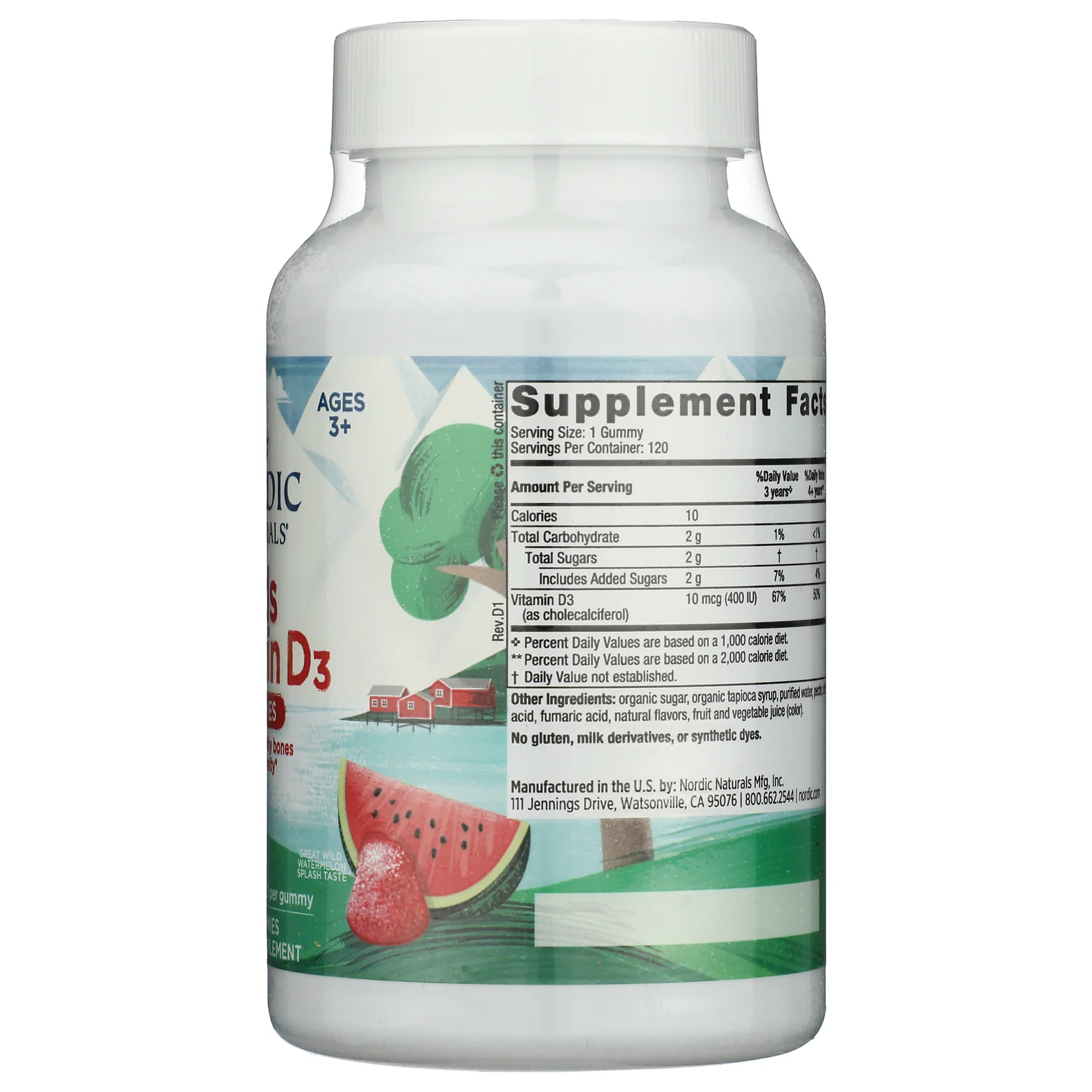 Kids Vitamin D3 Gummies - Wild Watermelon Splash - Image 2