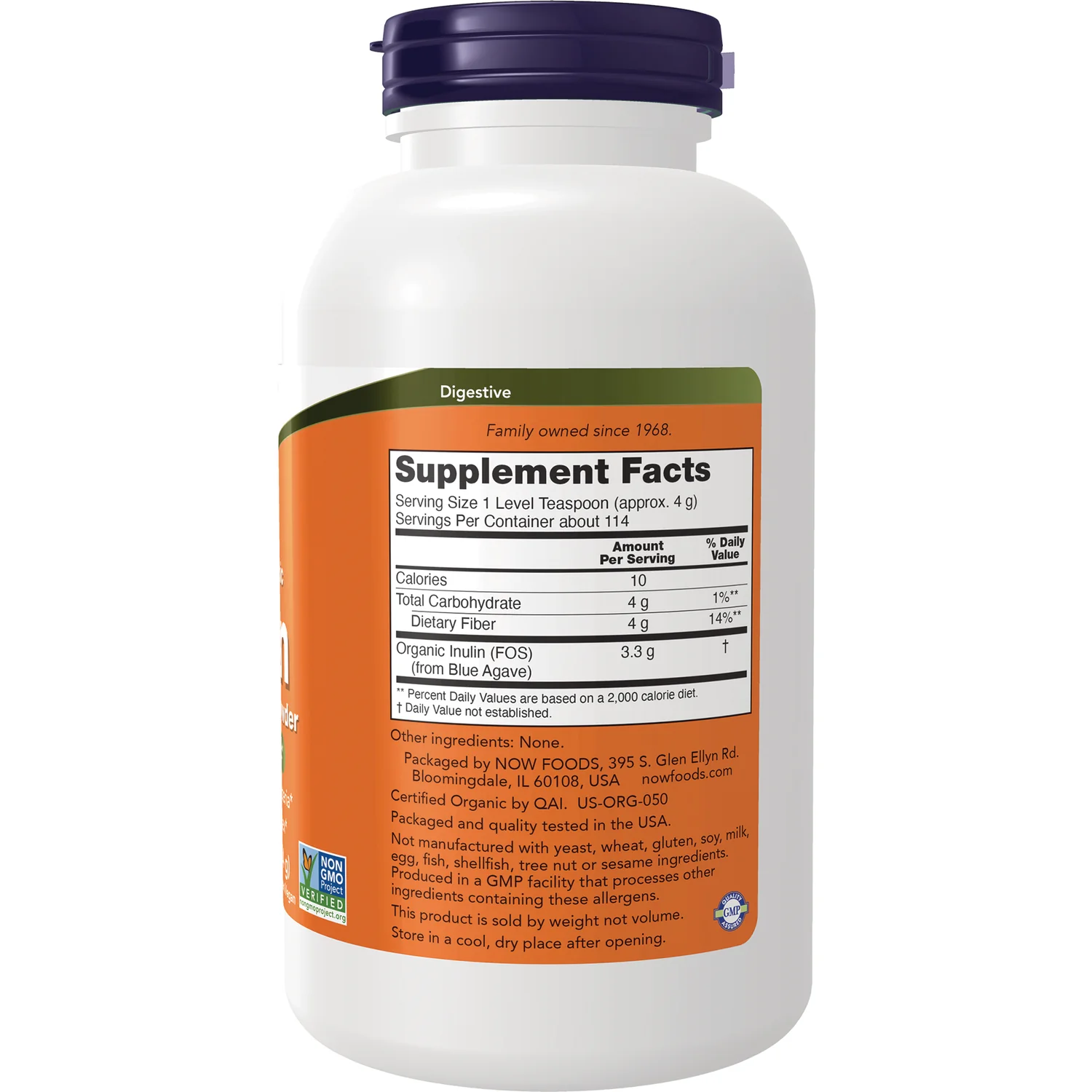 Certified Organic Inulin Prebiotic Pure Powder - Image 2