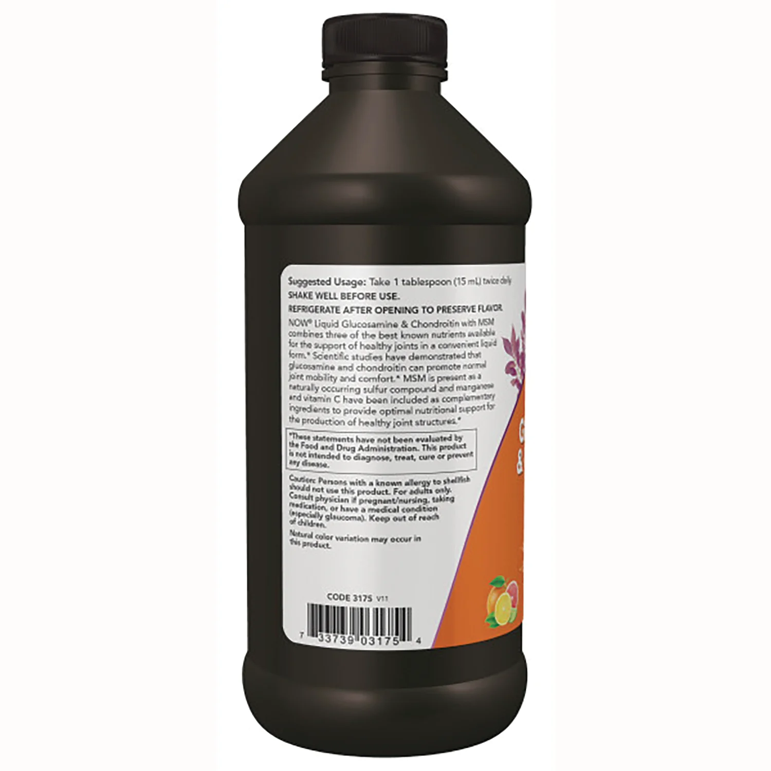 Liquid Glucosamine & Chondroitin with MSM - Citrus - Image 3