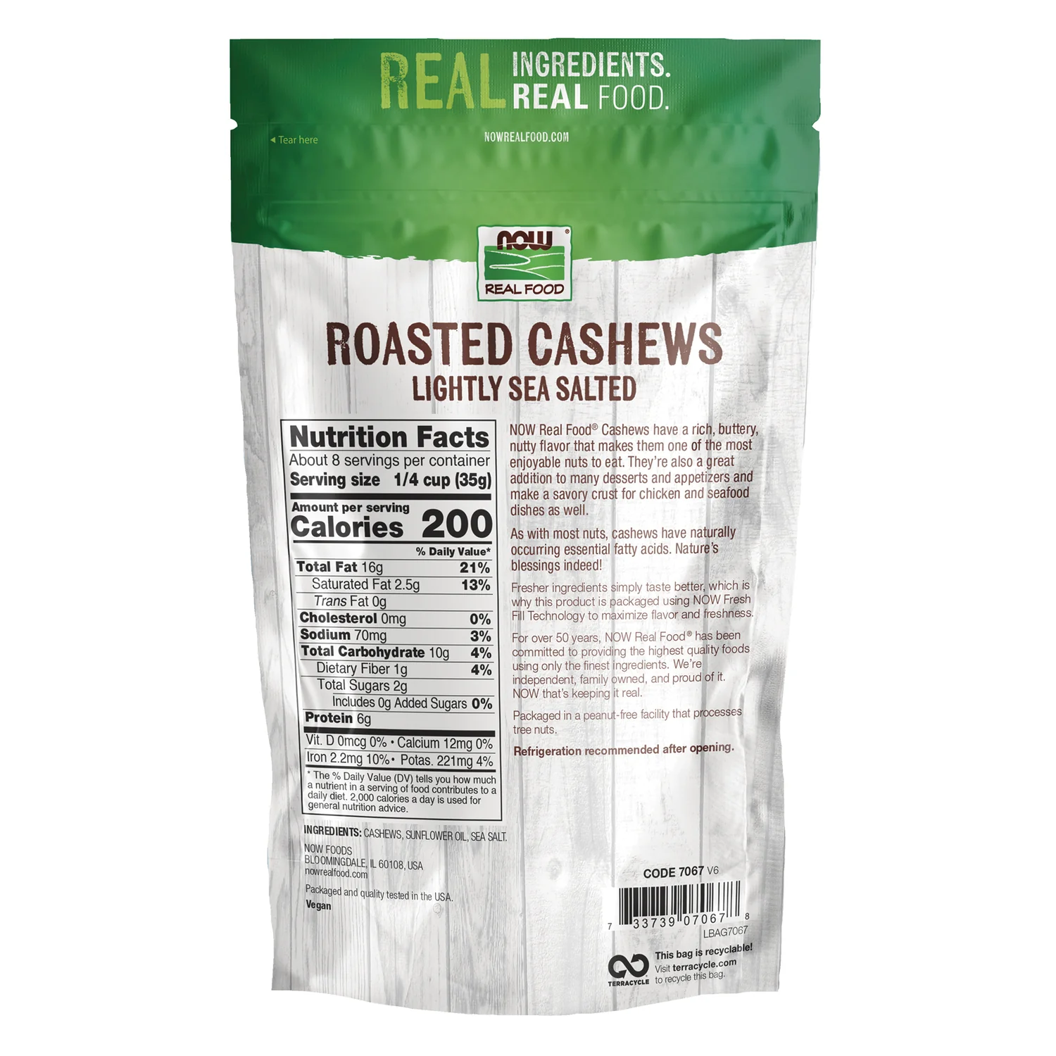 Roasted & Lightly Sea Salted Cashews - Image 2