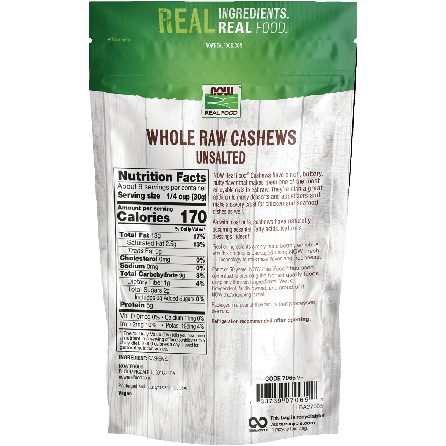 Whole, Raw Cashews - Unsalted - Image 2