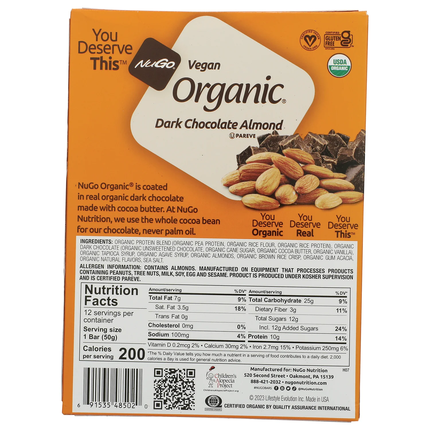 Organic Dark Chocolate Almond Protein Bars - Image 2