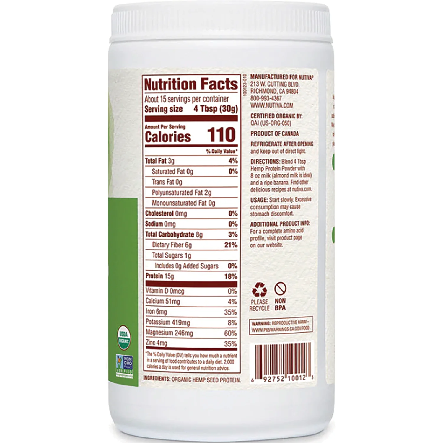 Organic Hemp Protein Powder - Image 2
