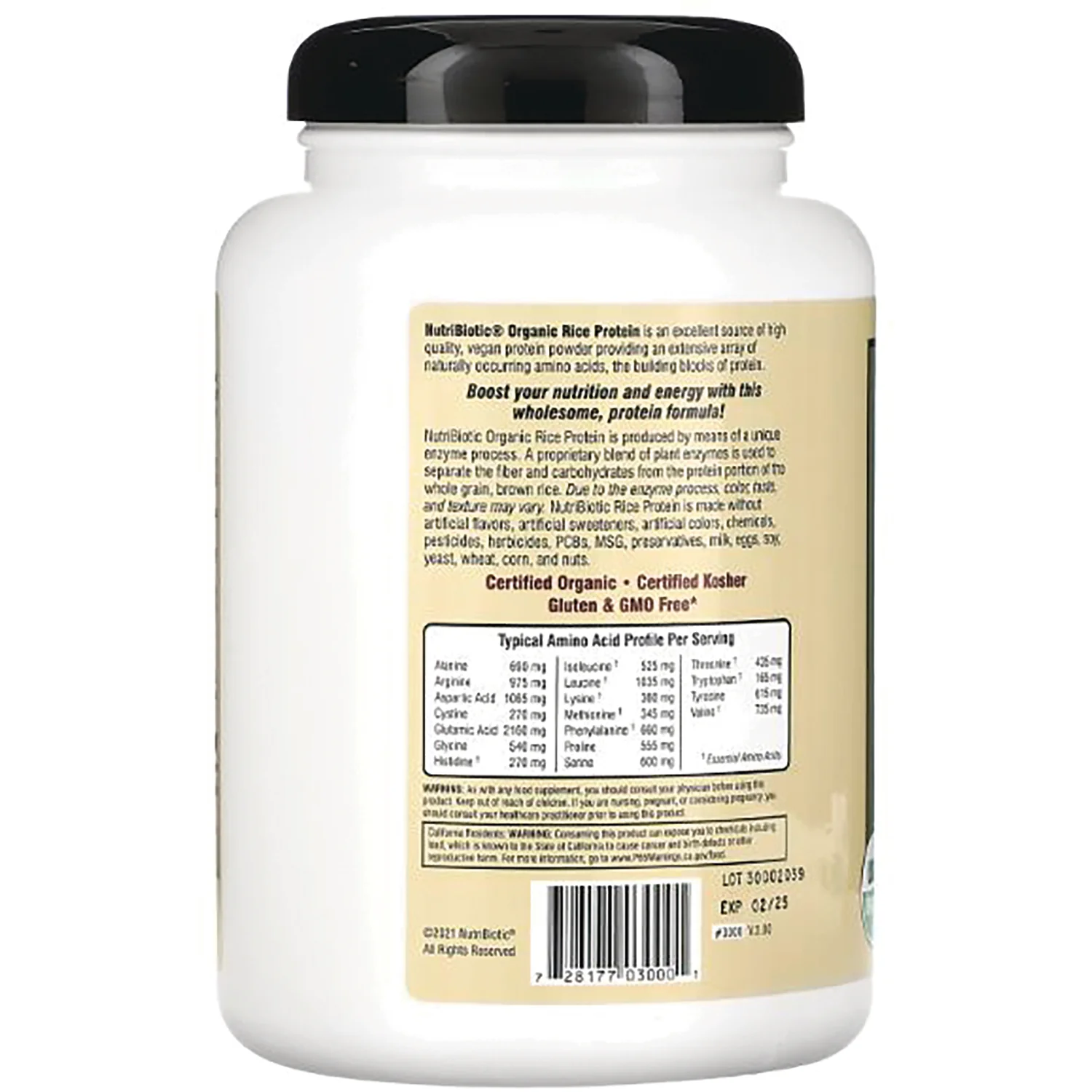 Organic Rice Protein Powder - Plain - Image 3